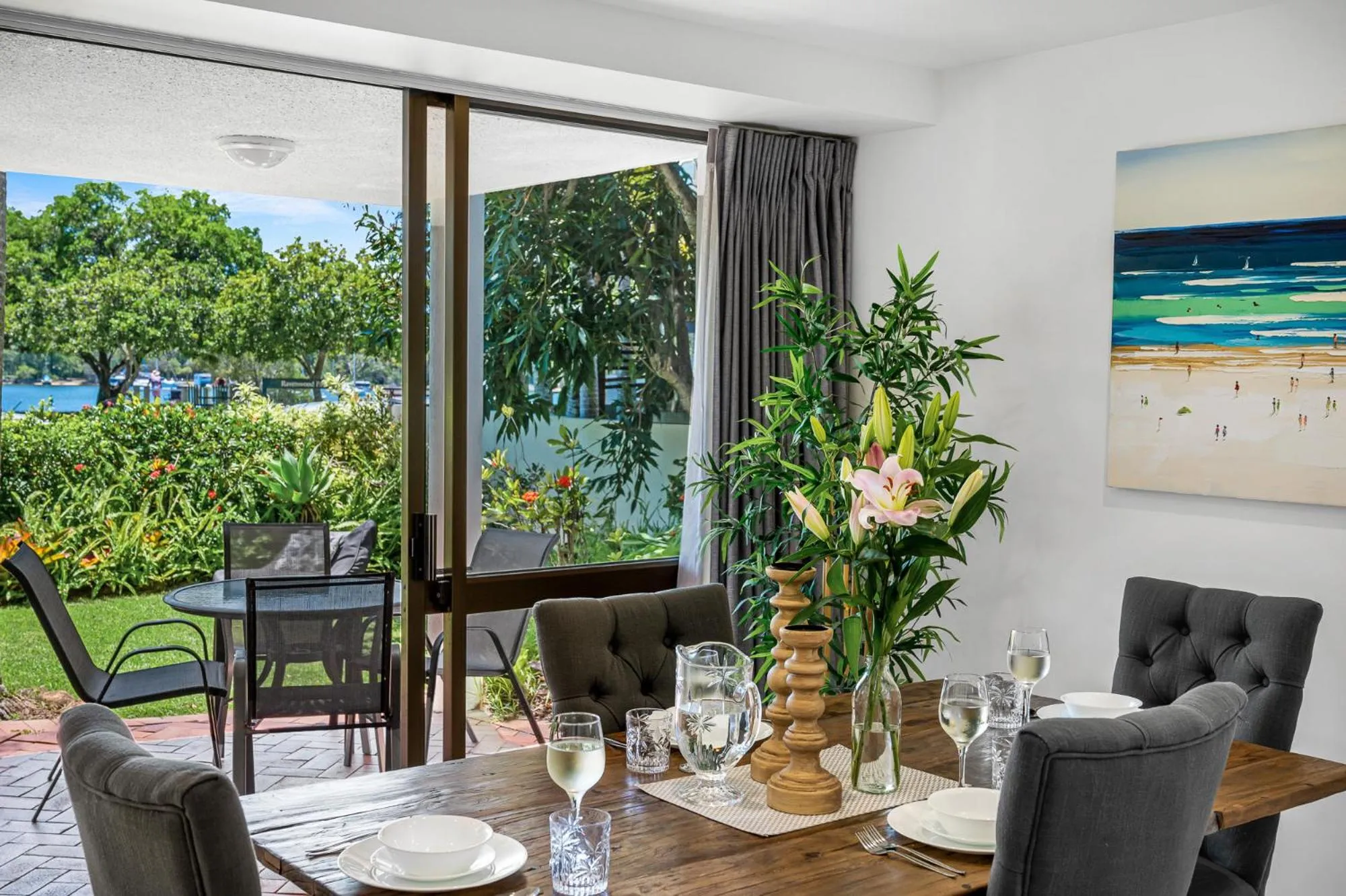 Dining area in The Noosa Apartments