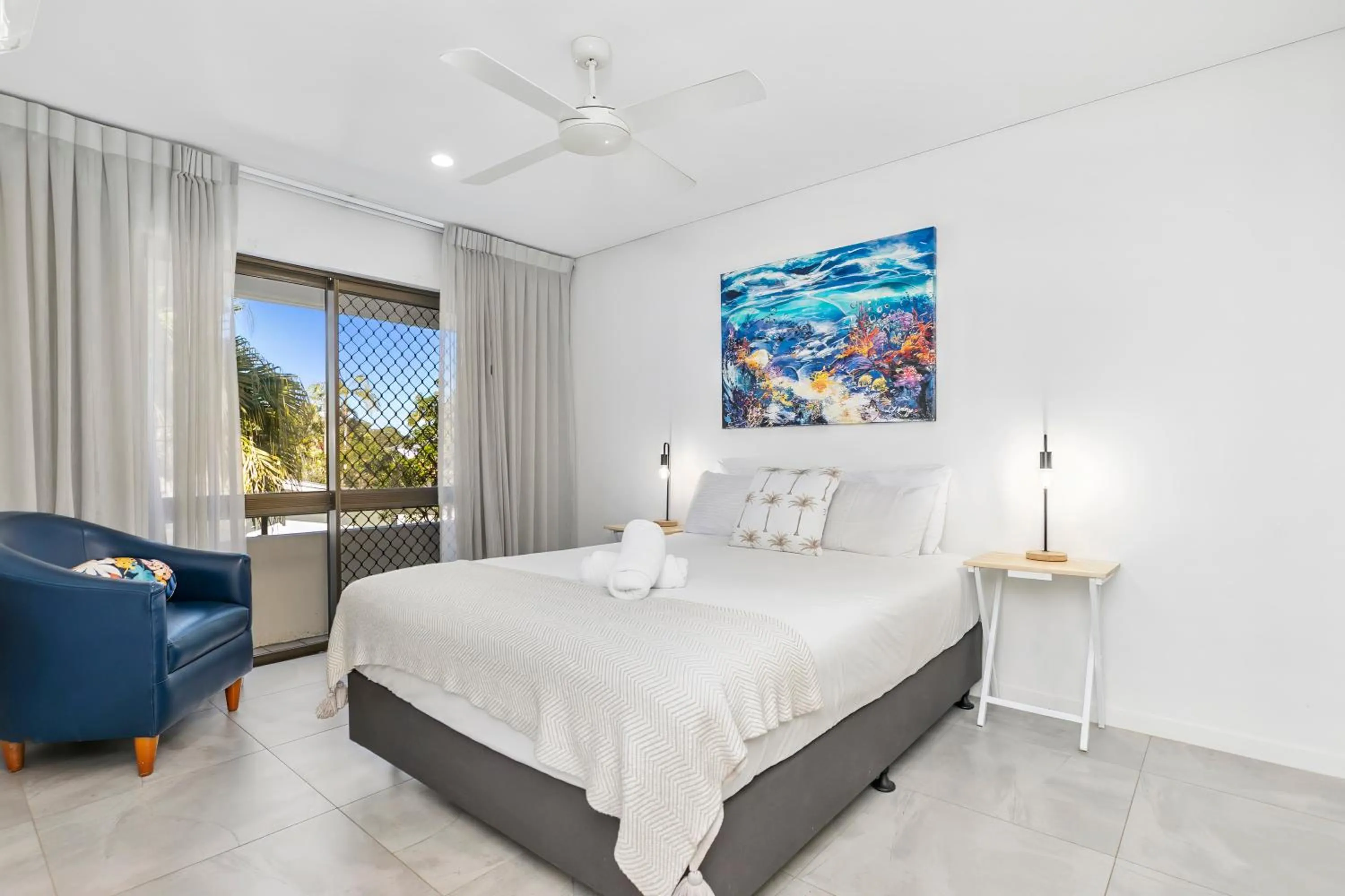 Bedroom, Bed in The Noosa Apartments