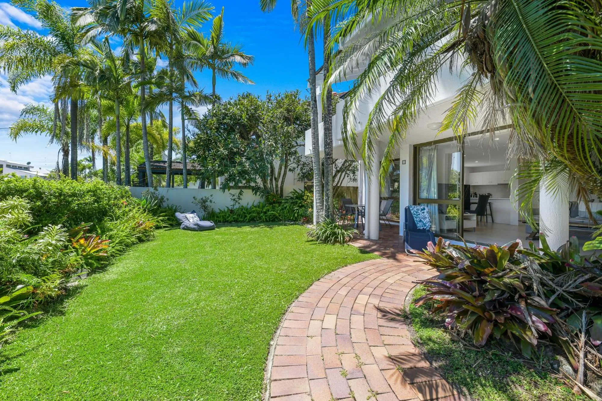 Garden view in The Noosa Apartments