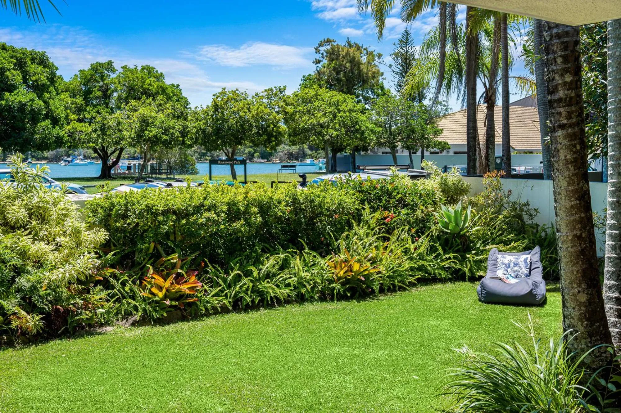 Garden view in The Noosa Apartments