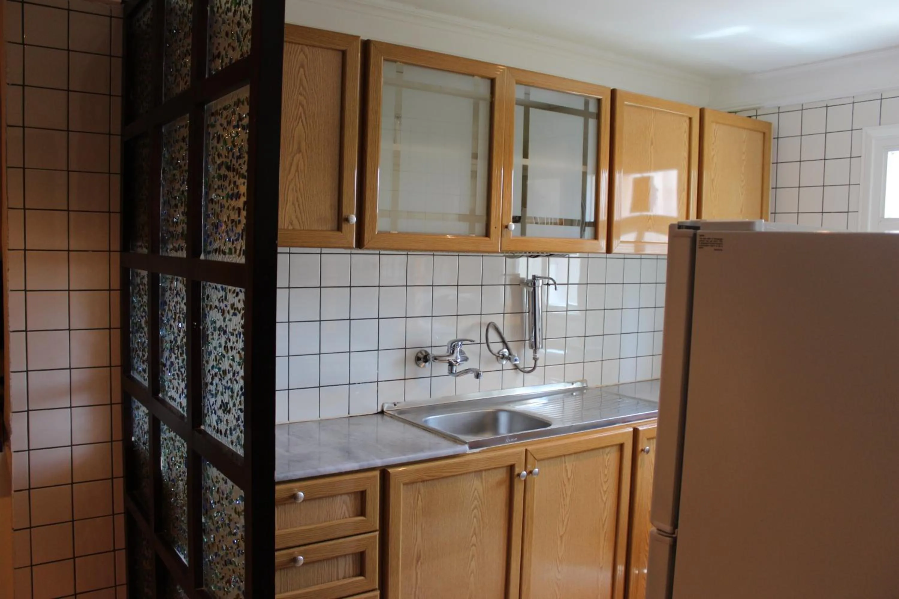 Kitchen or kitchenette in Terrace Furnished Apartments- Fintas1