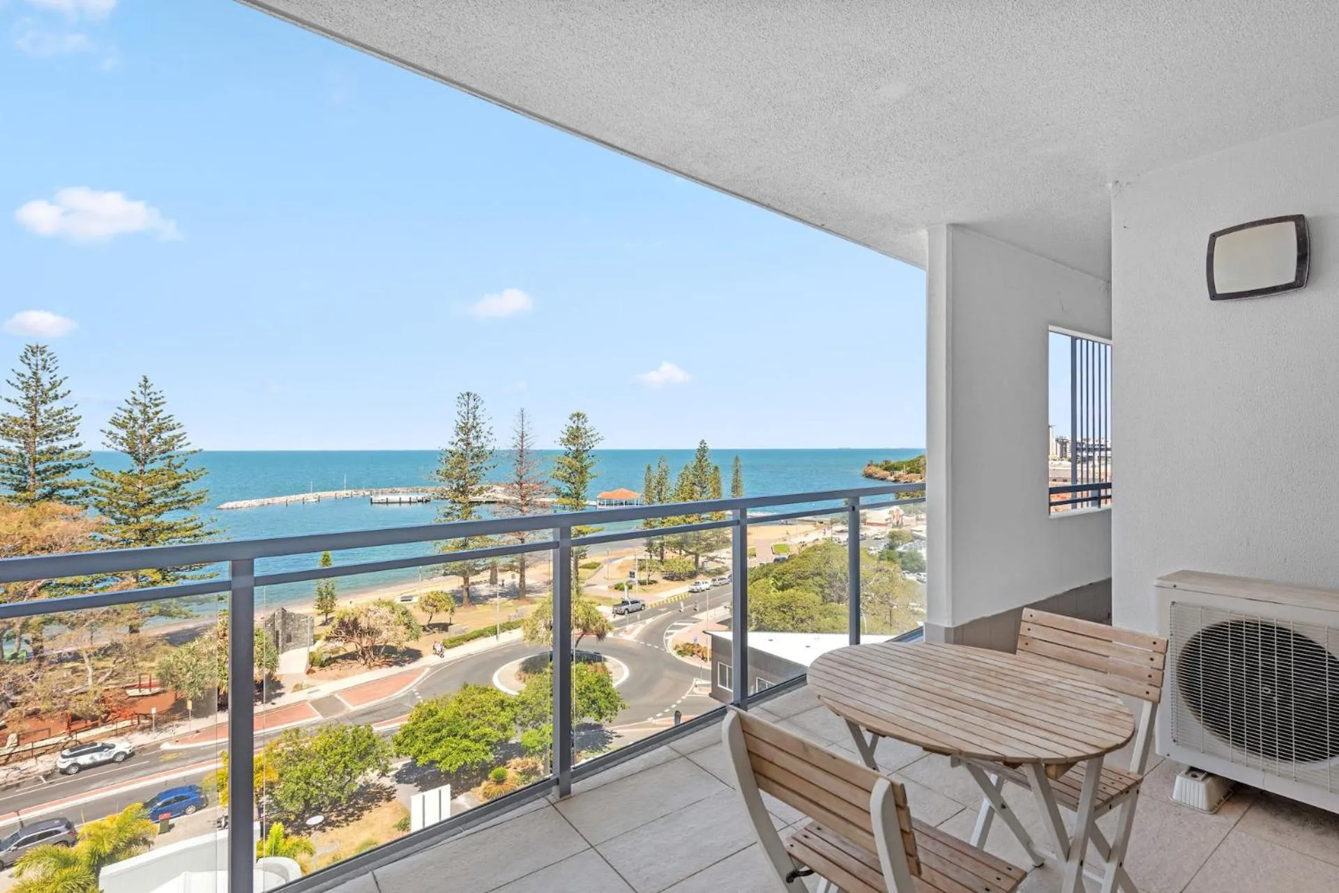 Patio in Proximity Waterfront Apartments