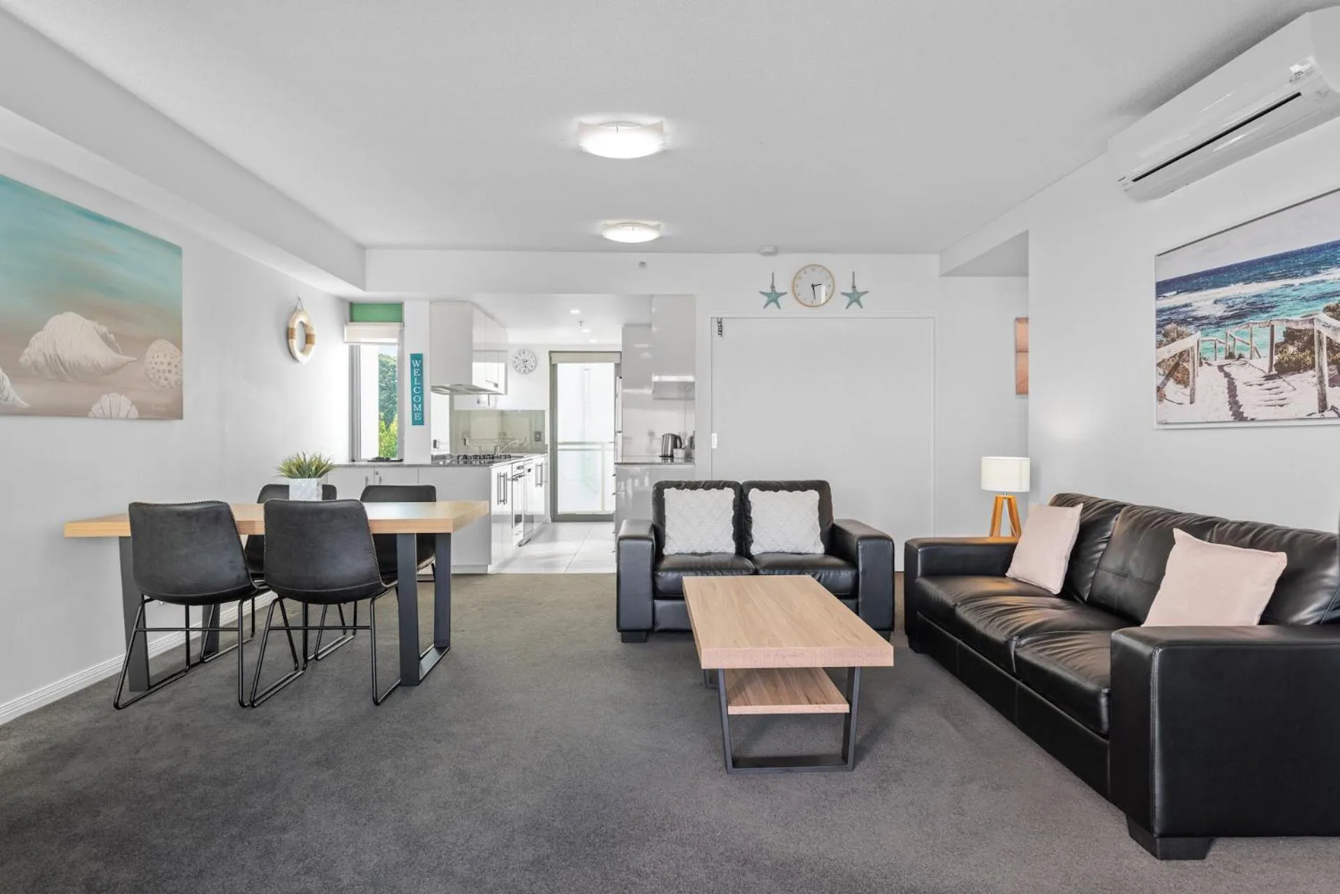 Living room in Proximity Waterfront Apartments