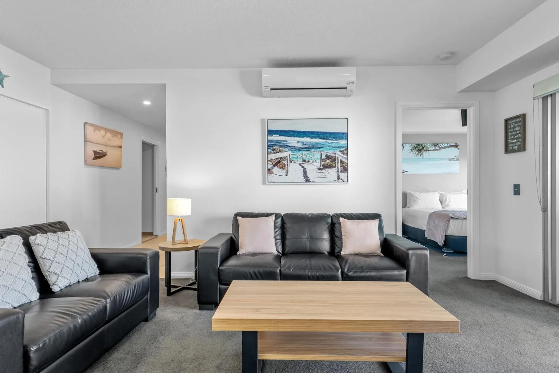 Living room in Proximity Waterfront Apartments