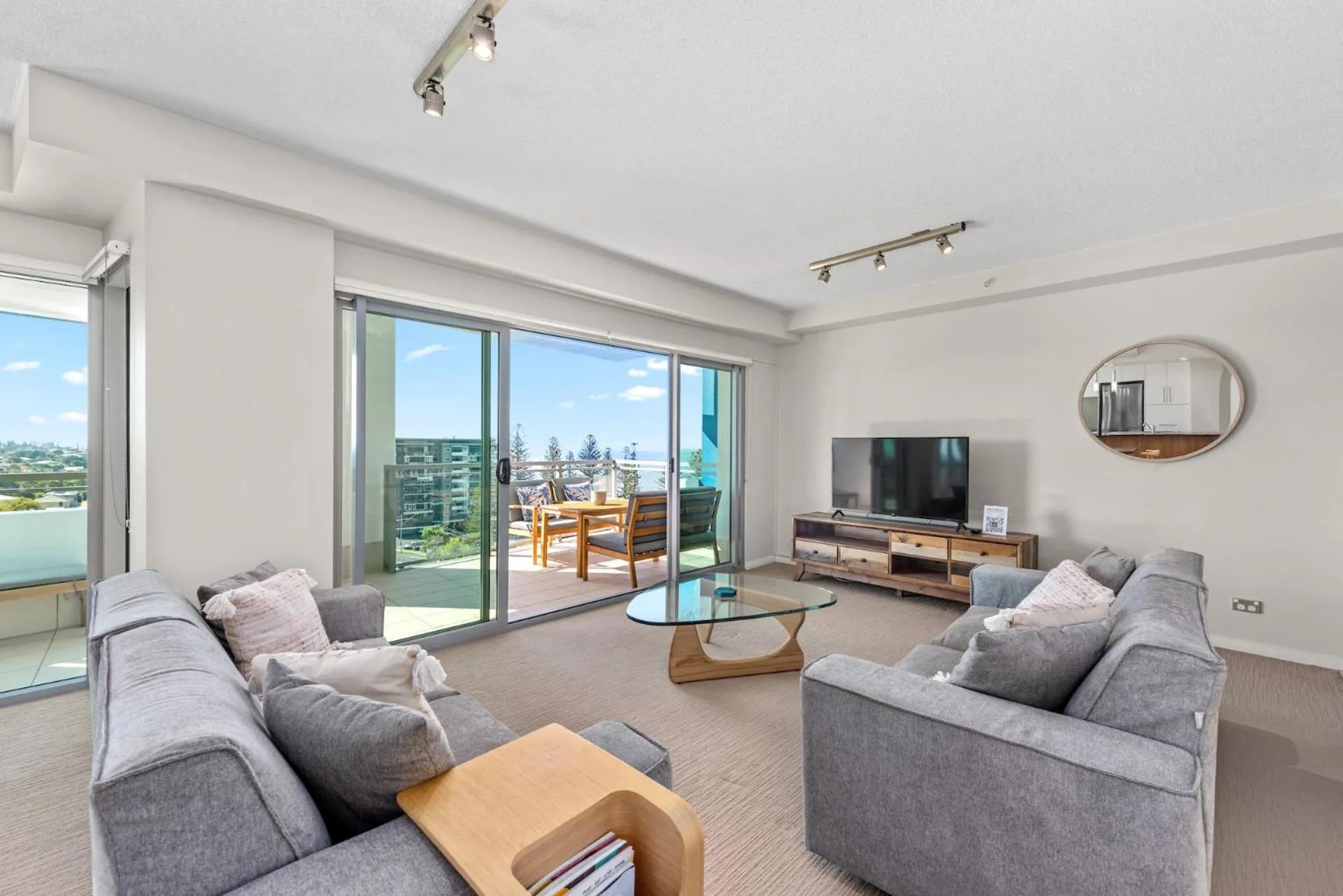 Living room in Proximity Waterfront Apartments