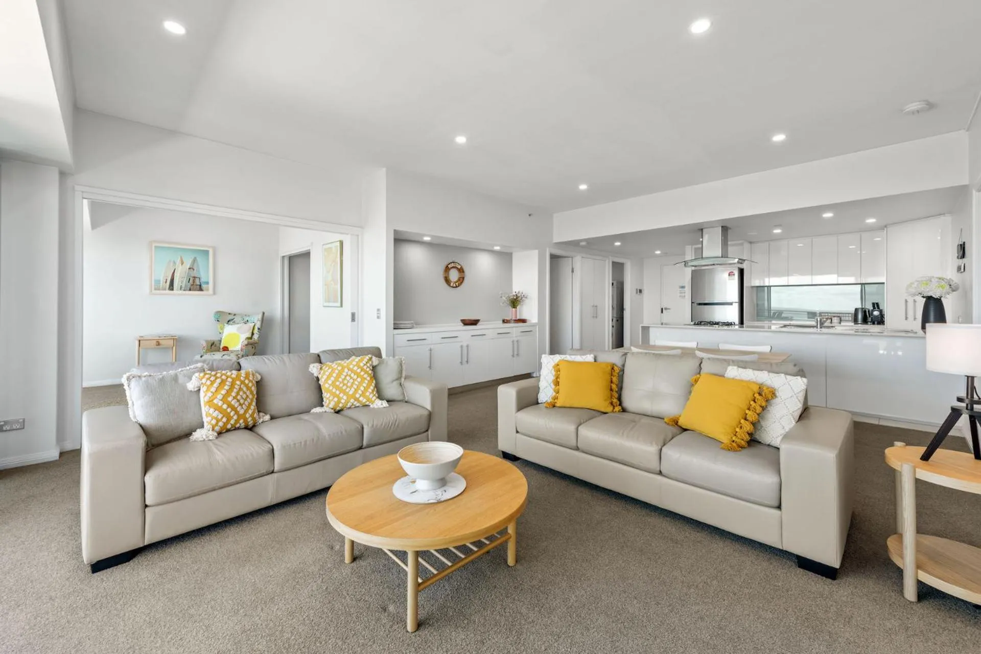 Living room in Proximity Waterfront Apartments