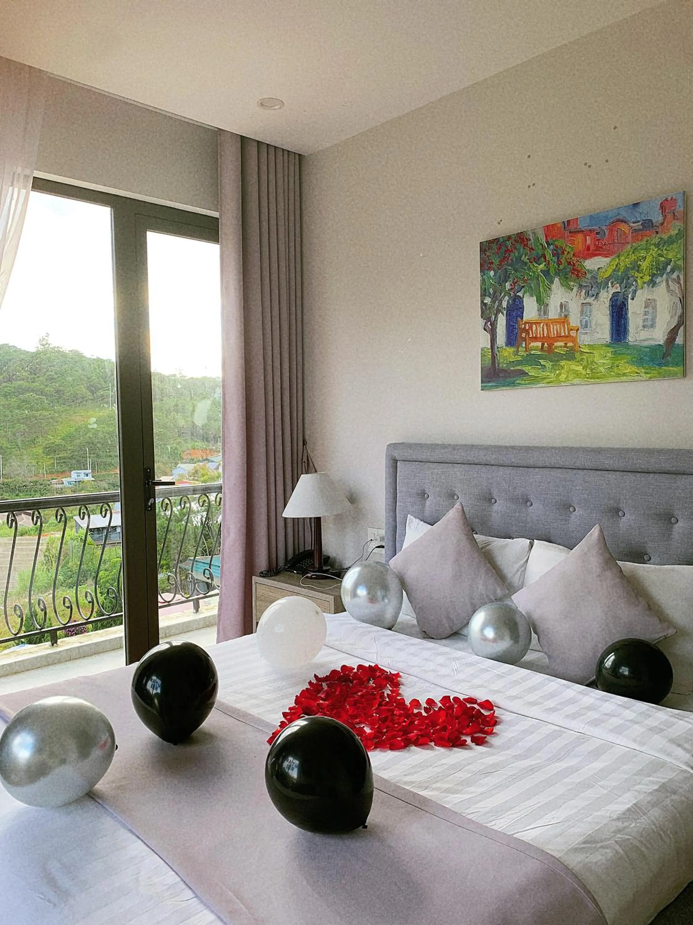 View (from property/room), Bed in Amia Dalat