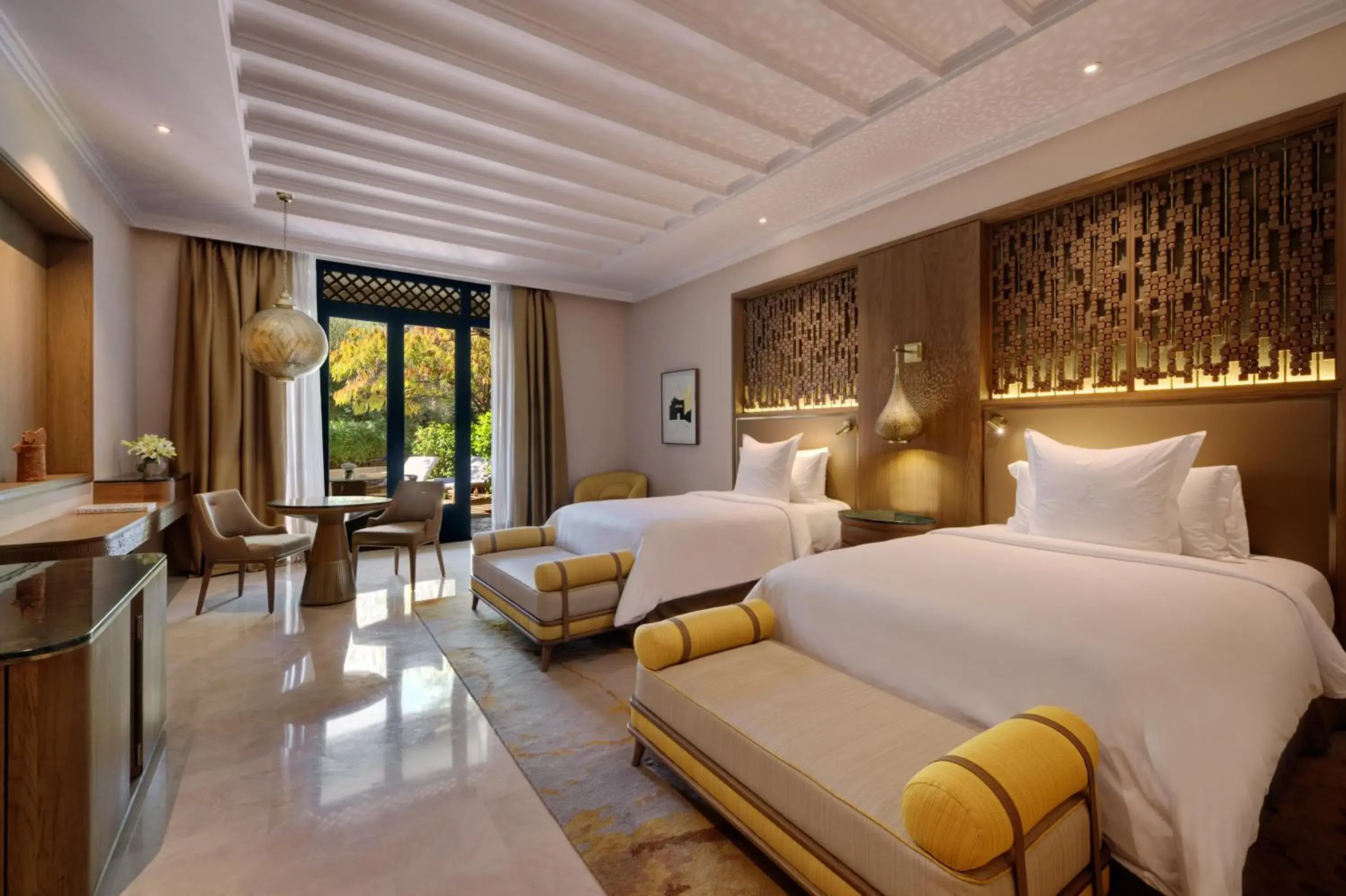 Upper Pavilion Room Two Twins Beds in Four Seasons Resort Marrakech Upper Pavilion Room Two Twins Beds in Four Seasons Resort Marrakech
