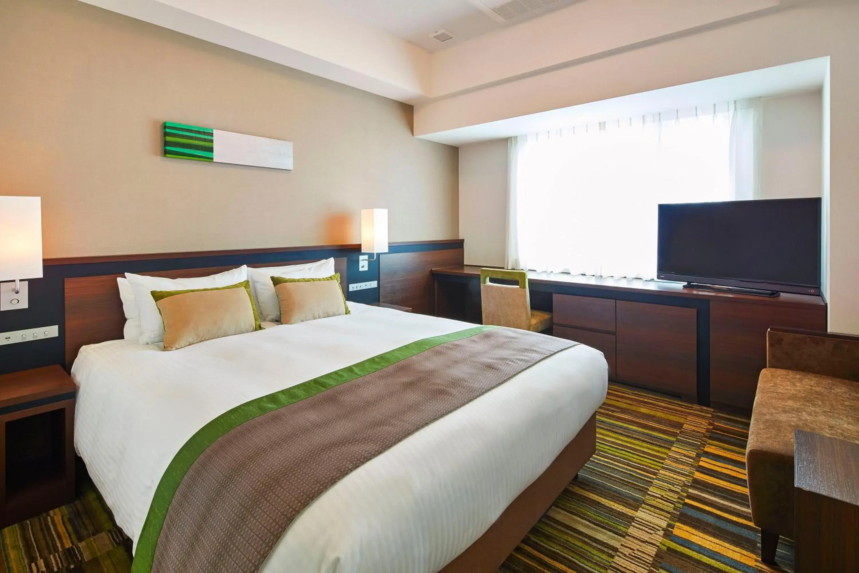 TV and multimedia, Bed in Hotel Lumiere Grande Nagareyama-Otakanomori TV and multimedia, Bed in Hotel Lumiere Grande Nagareyama-Otakanomori