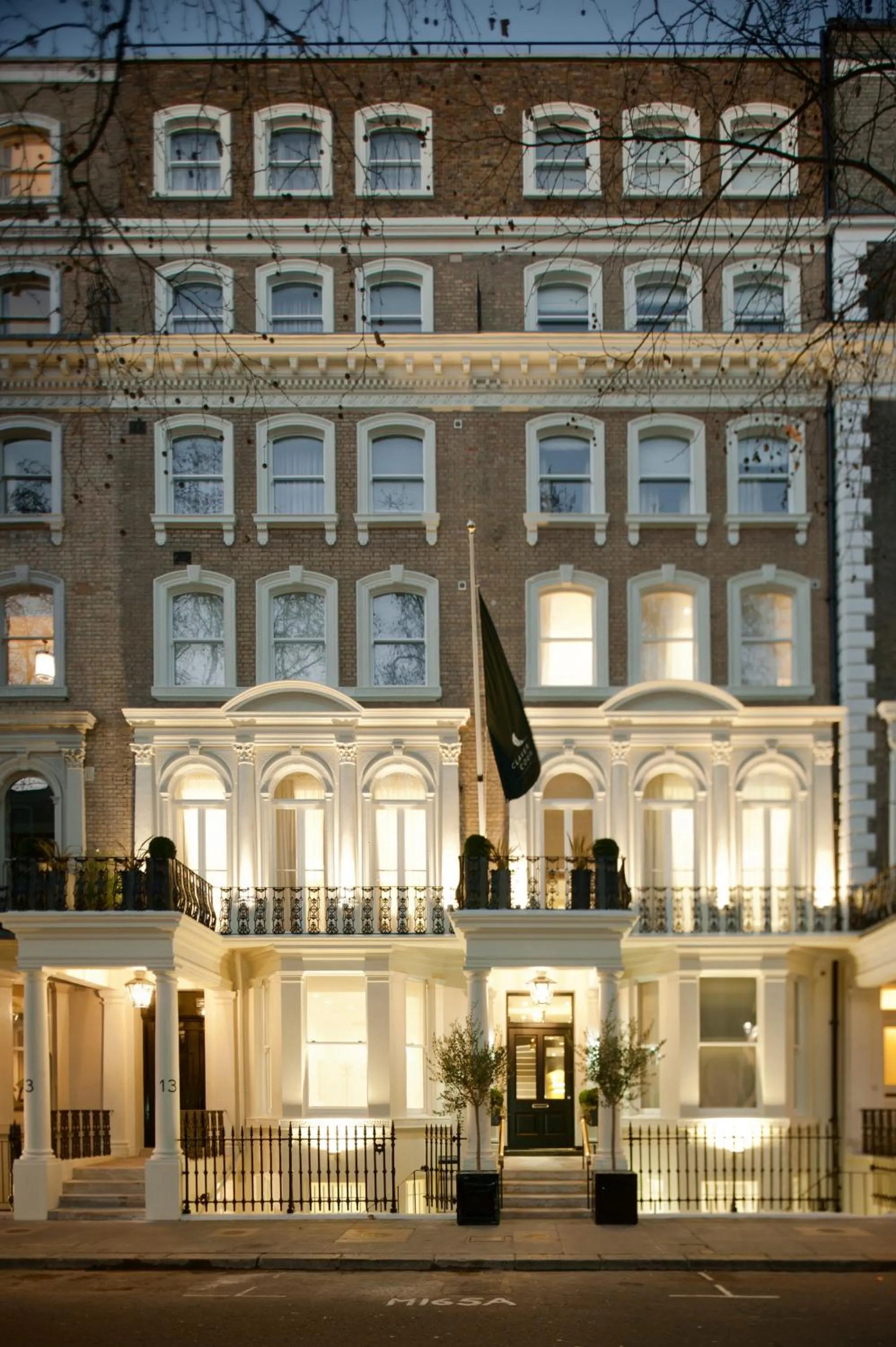 Facade/entrance in Claverley Court Apartments Knightsbridge