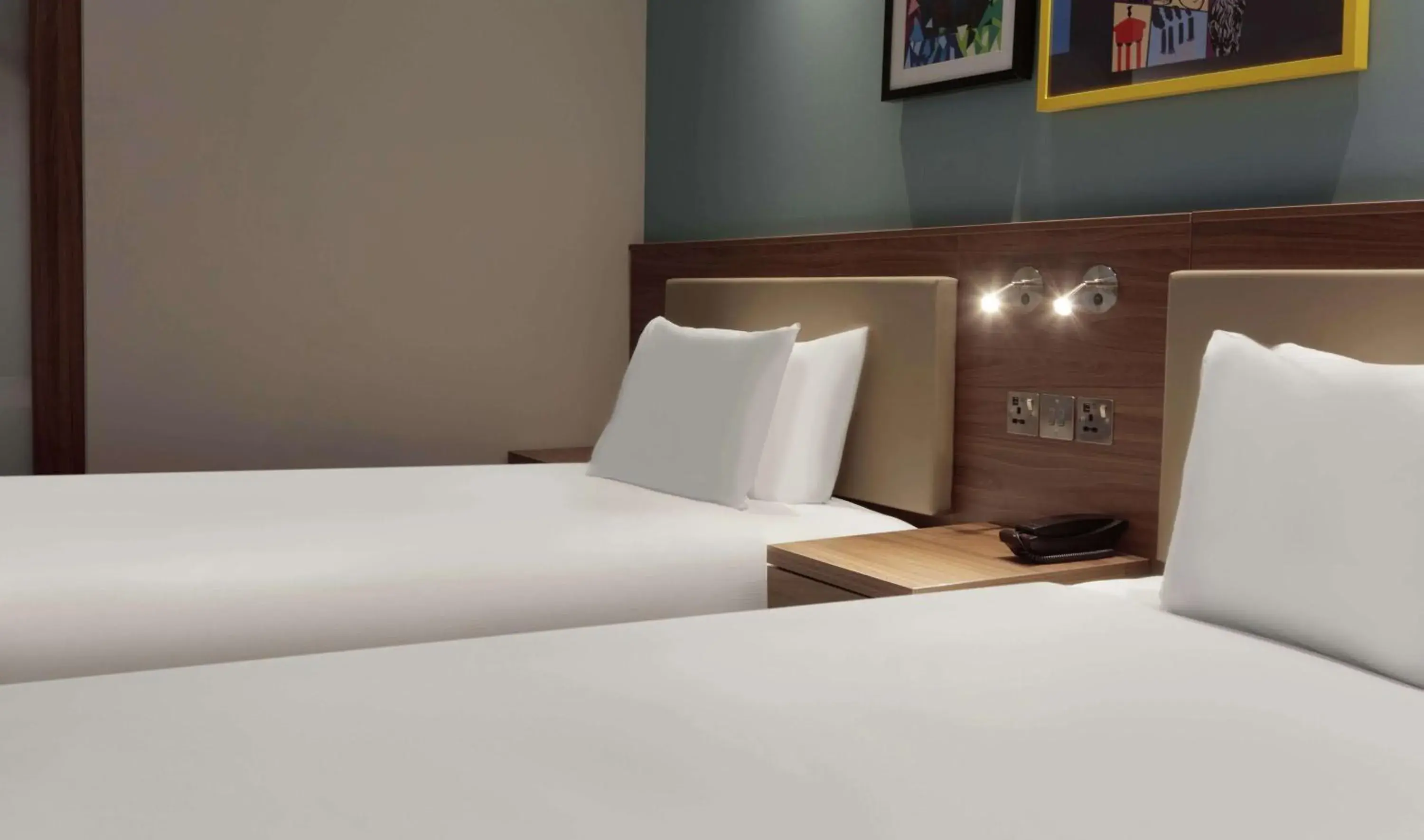 Bed in Hampton By Hilton Edinburgh Airport Bed in Hampton By Hilton Edinburgh Airport