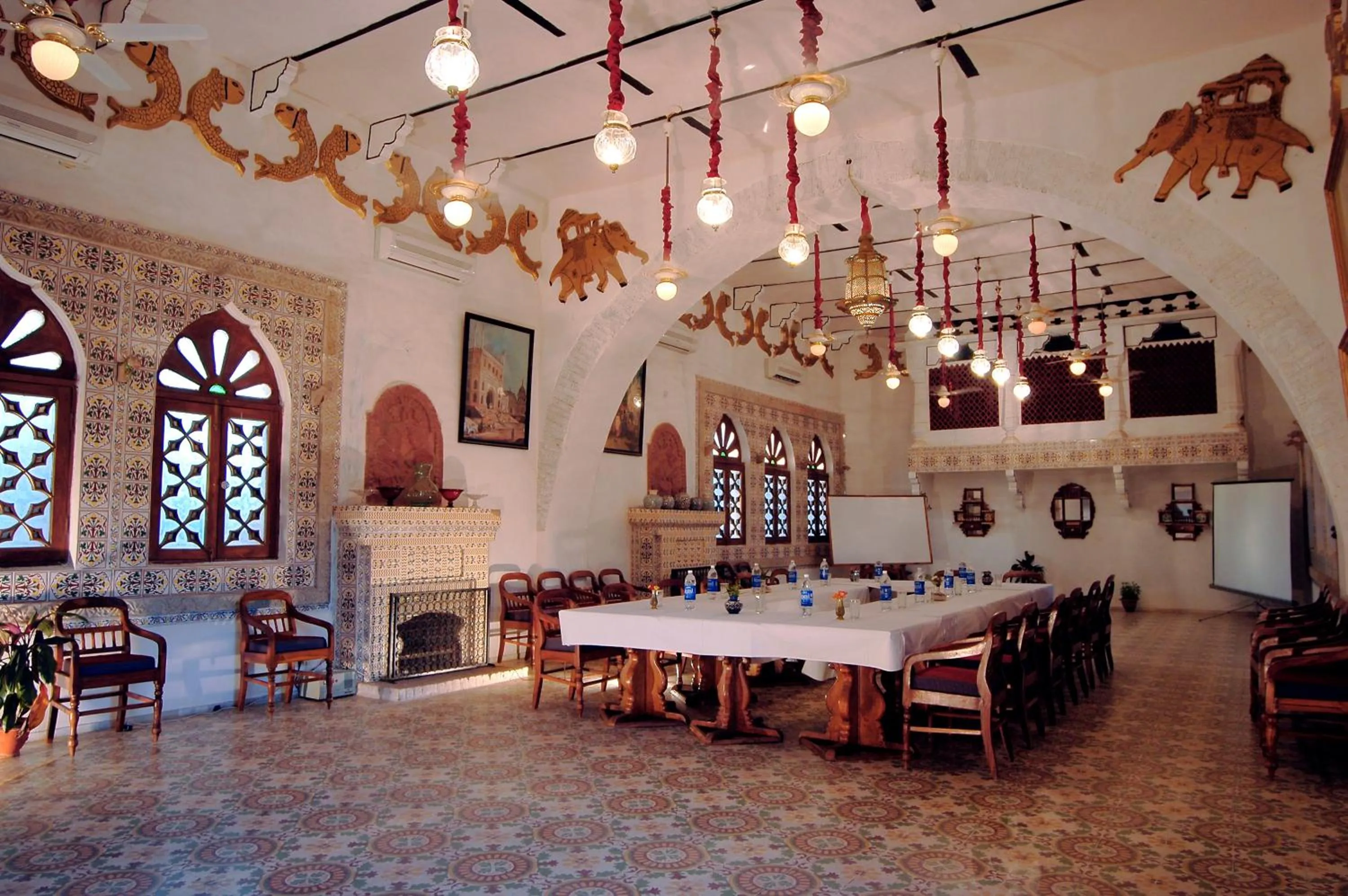Dining area in Bundelkhand Riverside