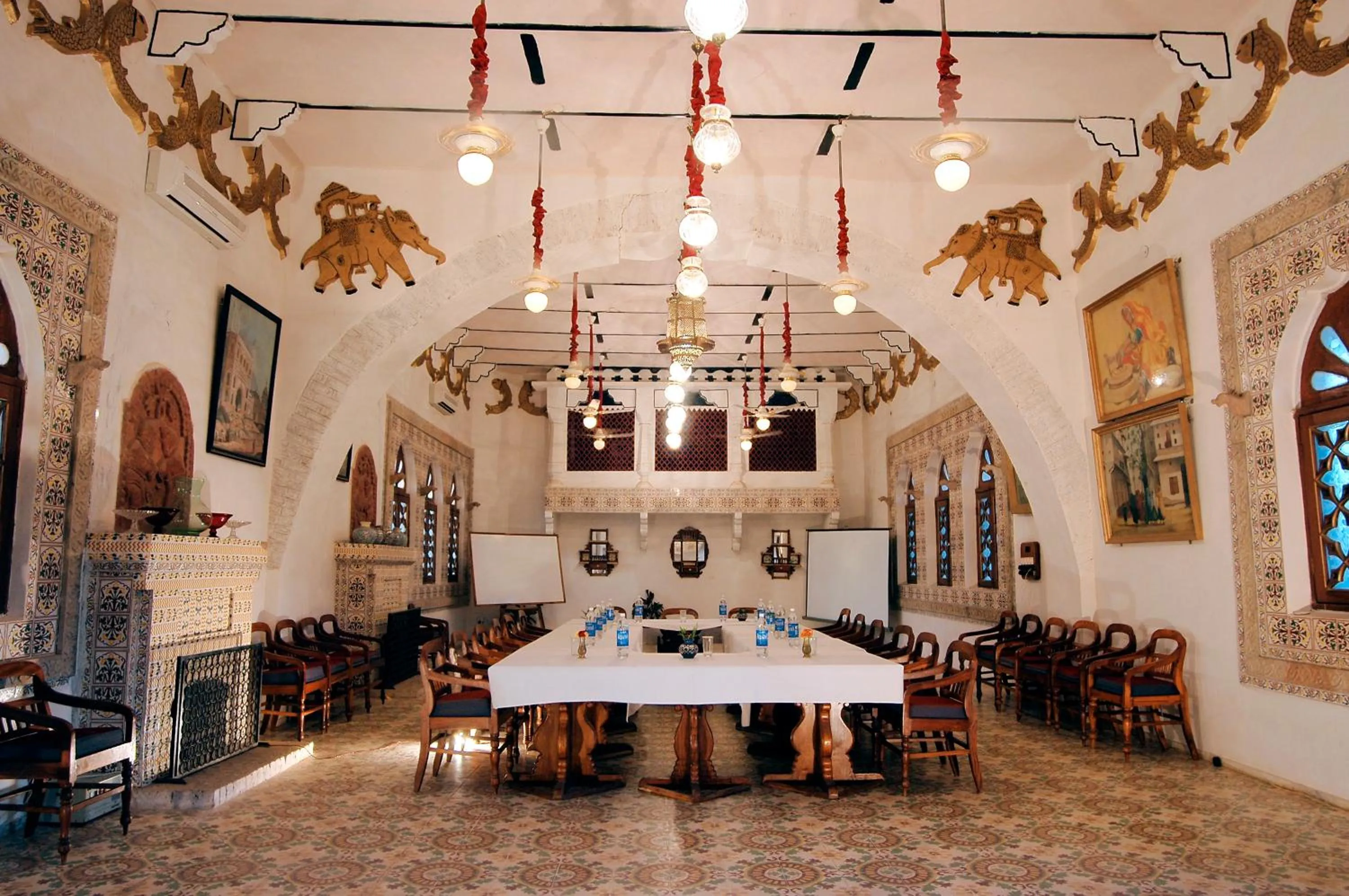 Dining area in Bundelkhand Riverside