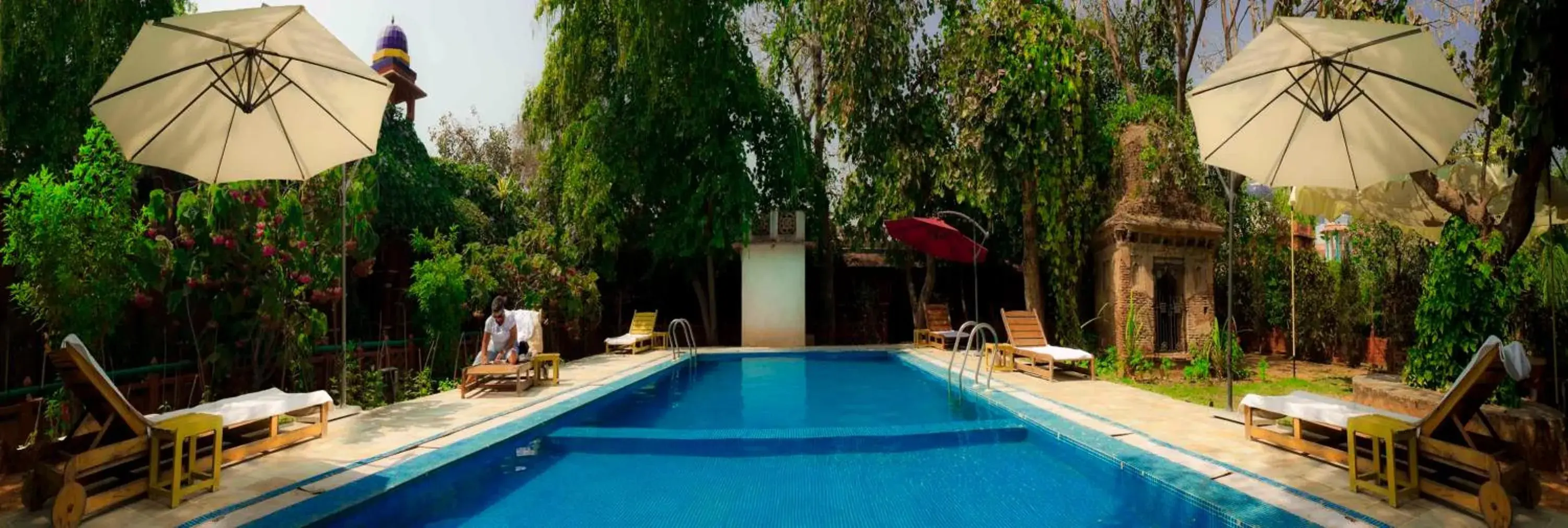 Pool view in Bundelkhand Riverside Pool view in Bundelkhand Riverside