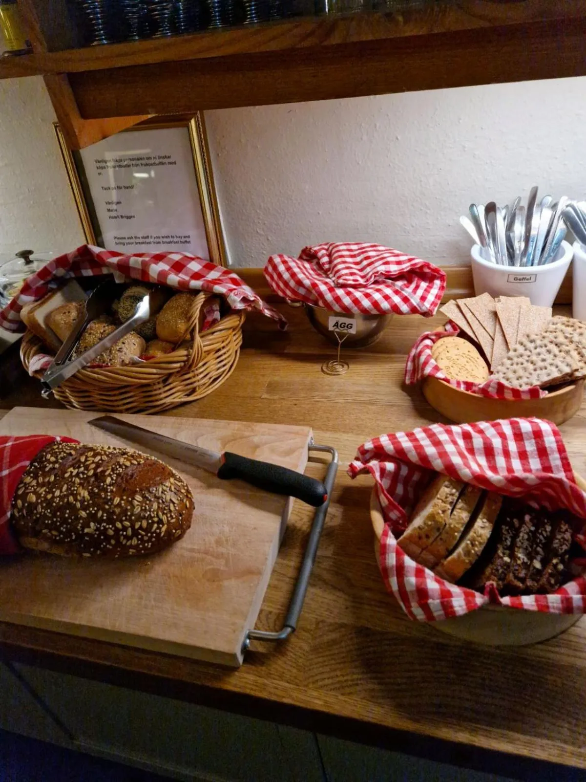 Food and drinks in Hotell Briggen i Åhus