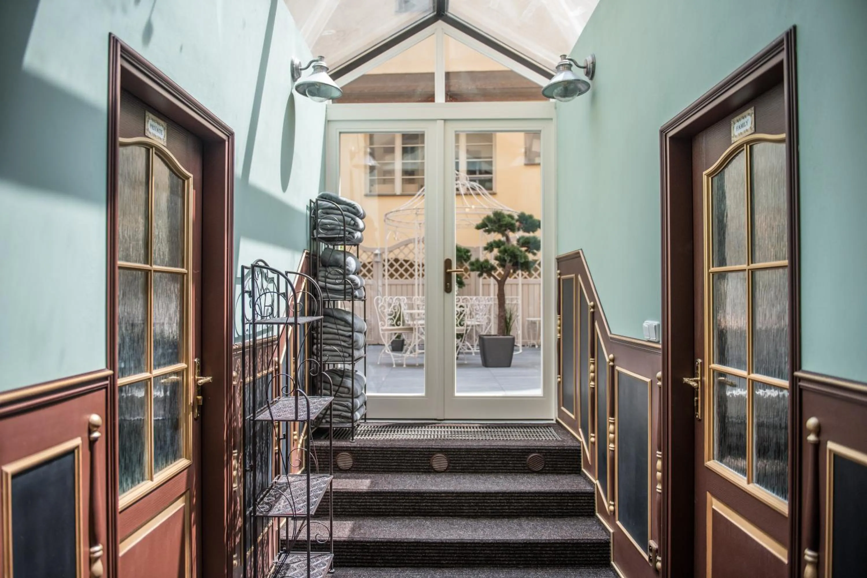 Patio in Hotel Hastal Prague Old Town