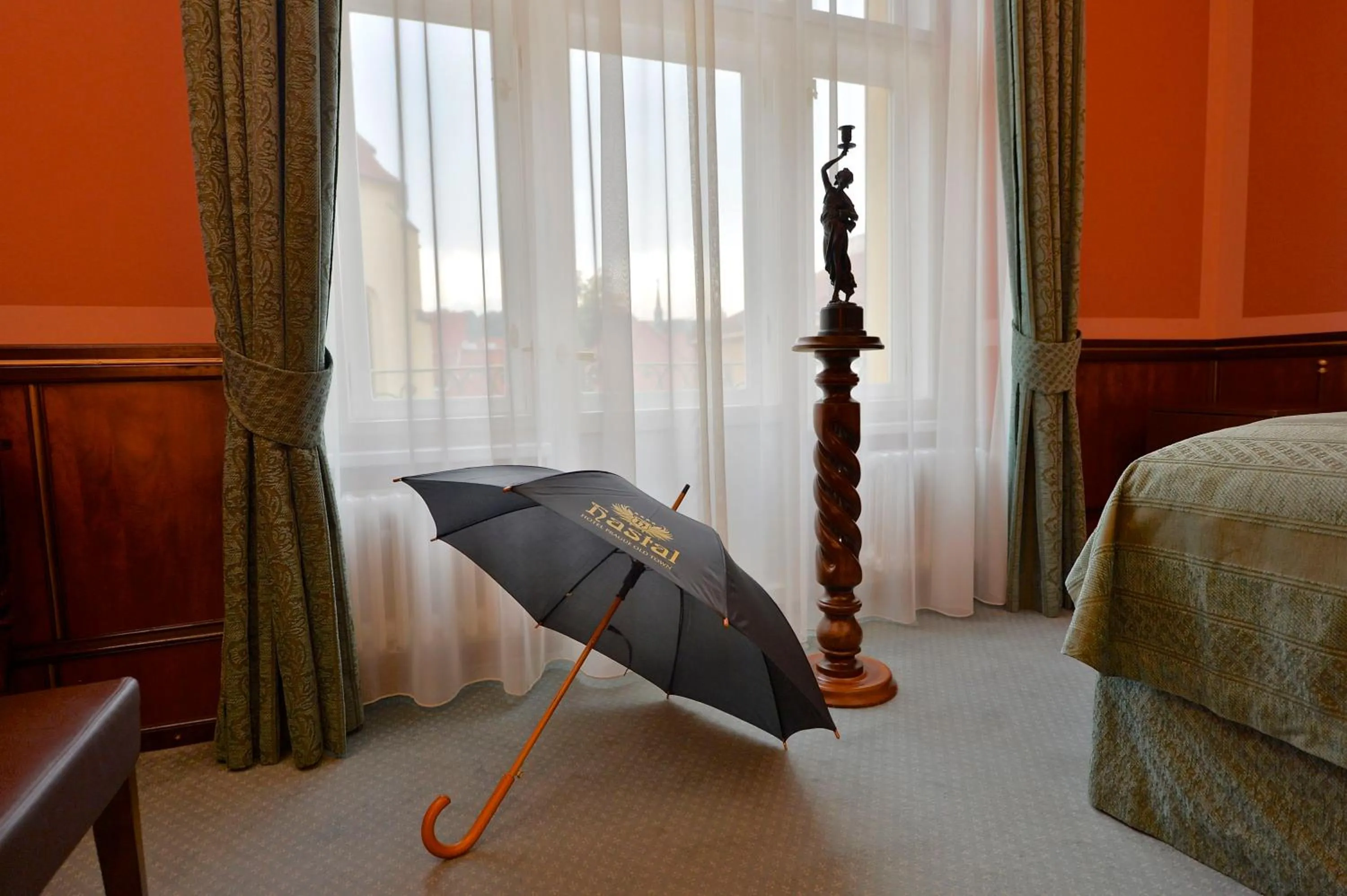 Decorative detail, Bed in Hotel Hastal Prague Old Town