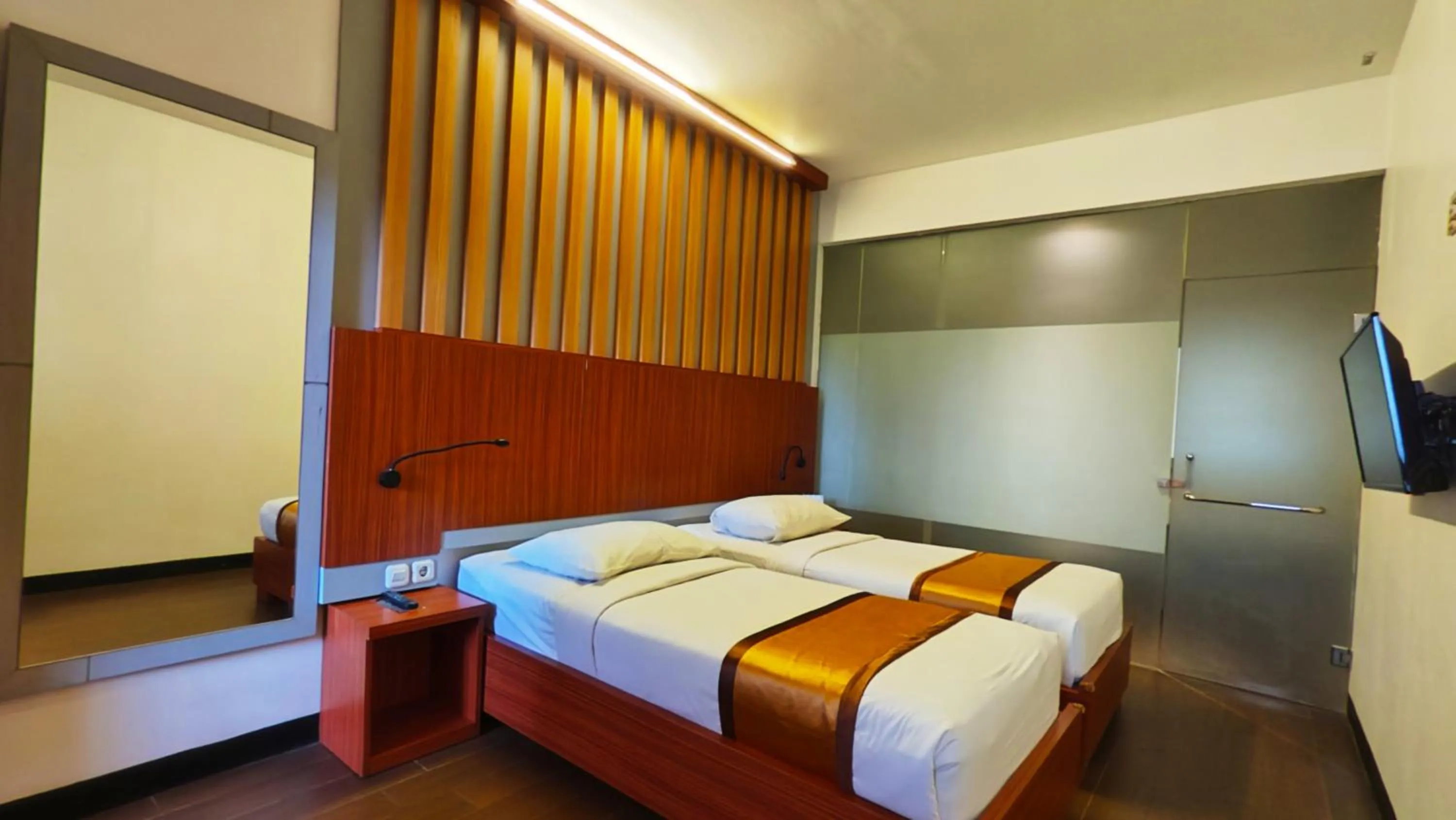 Bed in Odaita Hotel Pamekasan Madura