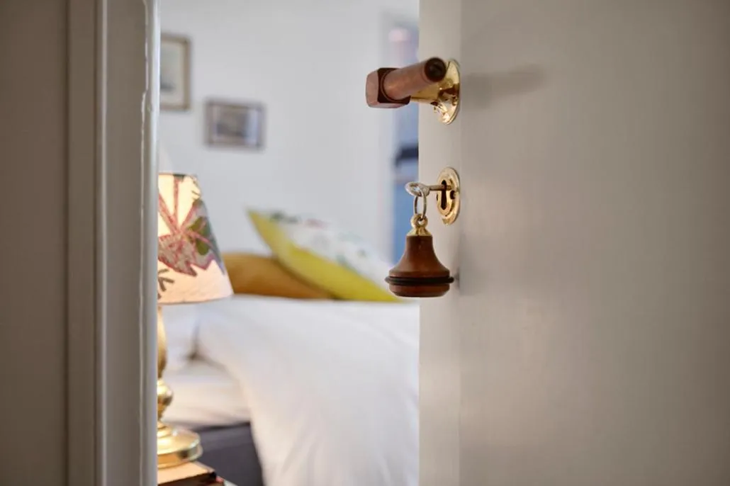 Bed in Hotel Hornbækhus