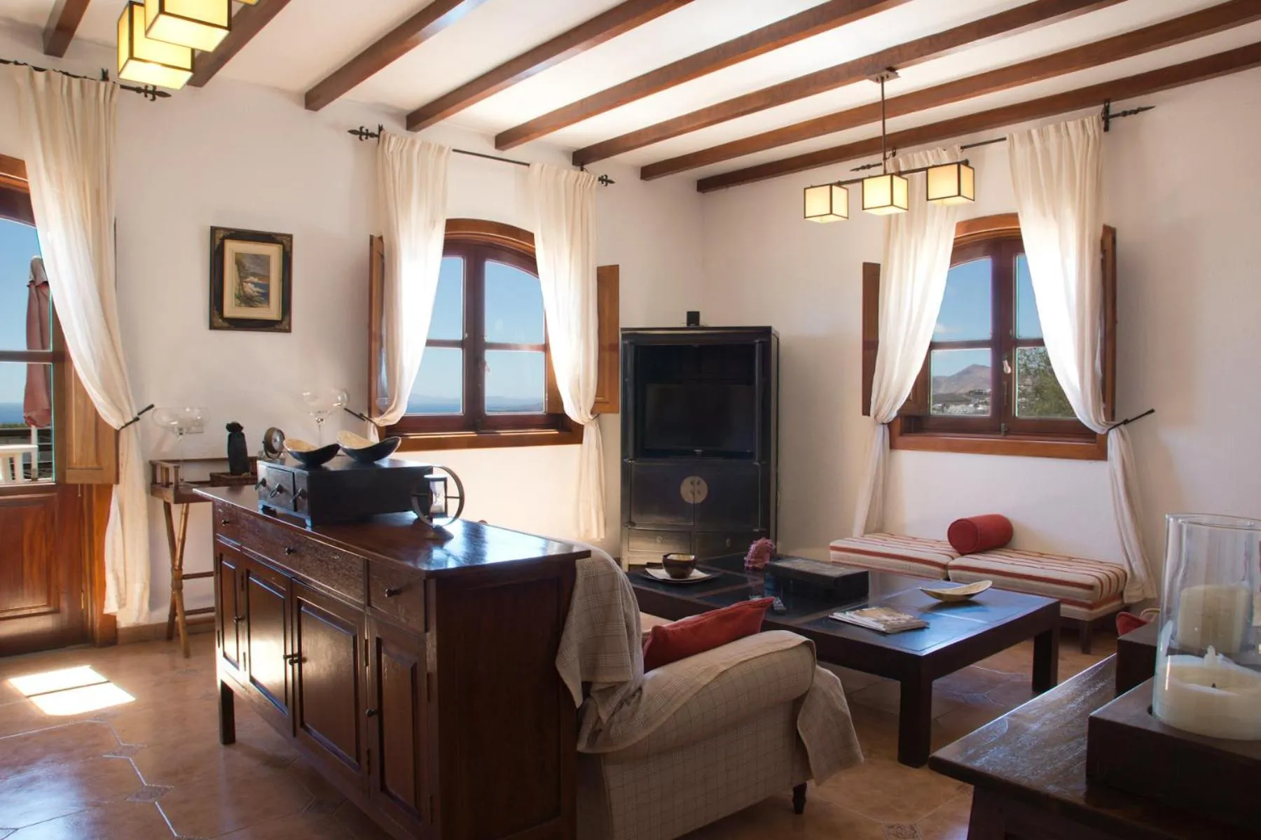 Seating area in Villas Macher