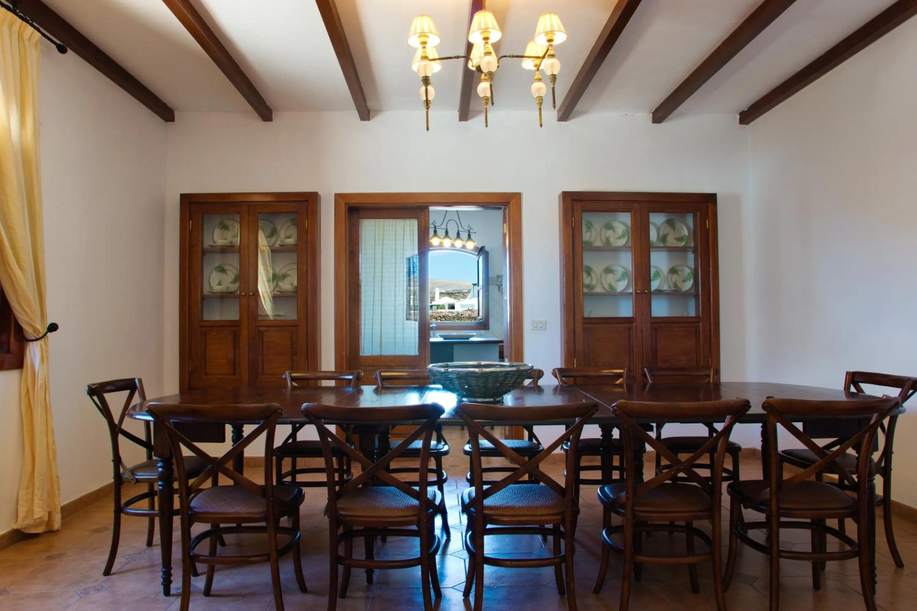 Dining area in Villas Macher