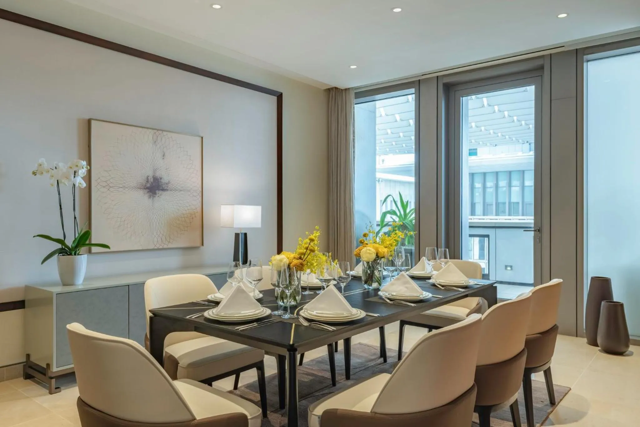Dining area in Mandarin Oriental, Doha
