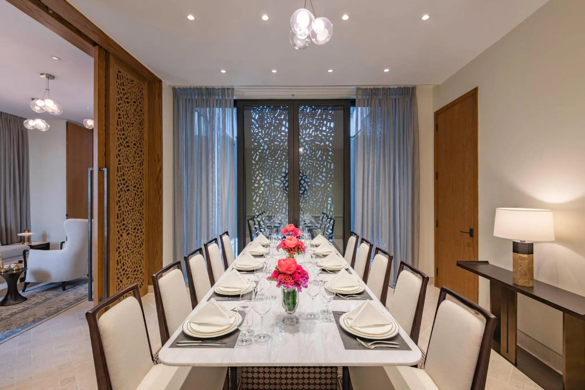 Dining area in Mandarin Oriental, Doha