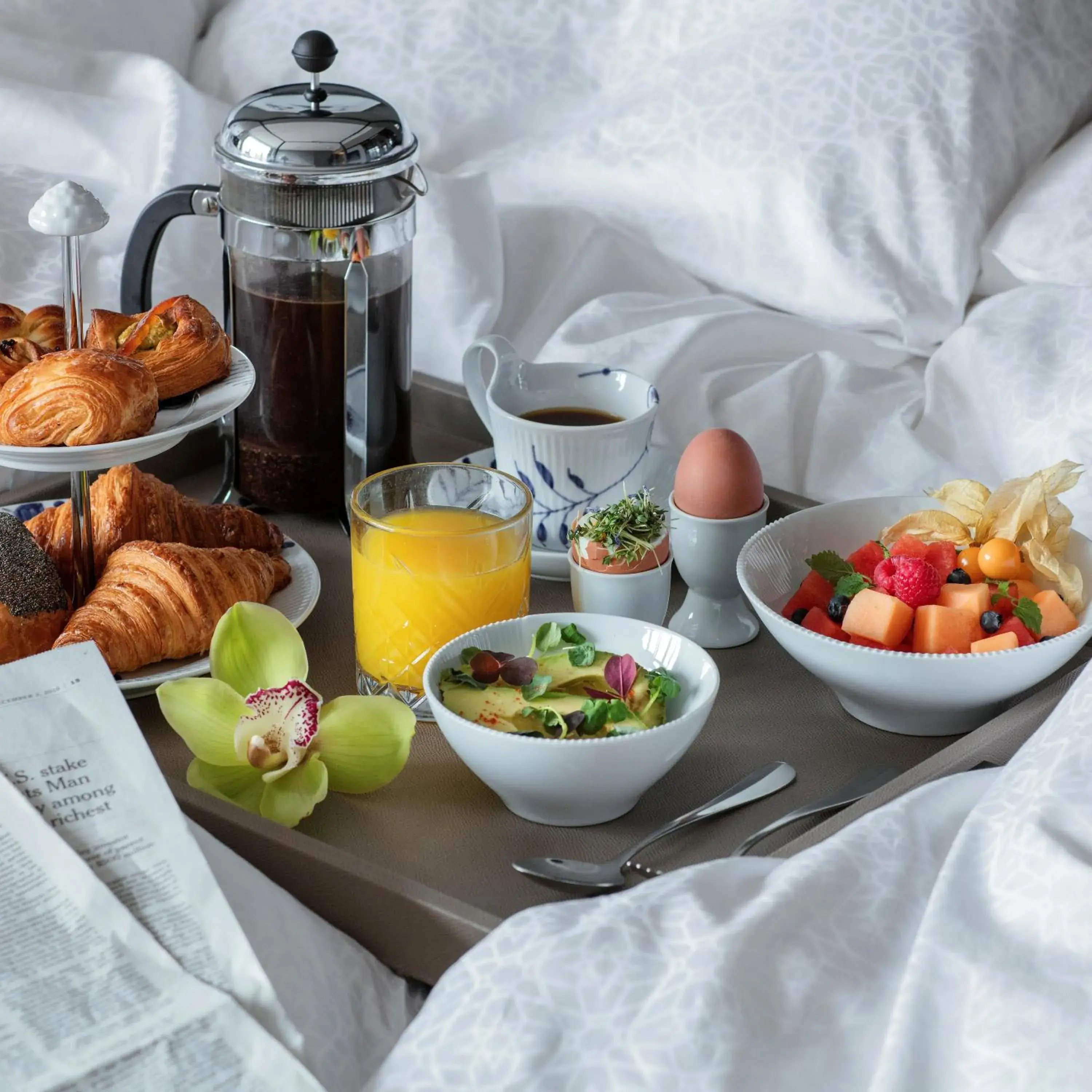 Breakfast, Bed in Nimb Hotel Breakfast, Bed in Nimb Hotel