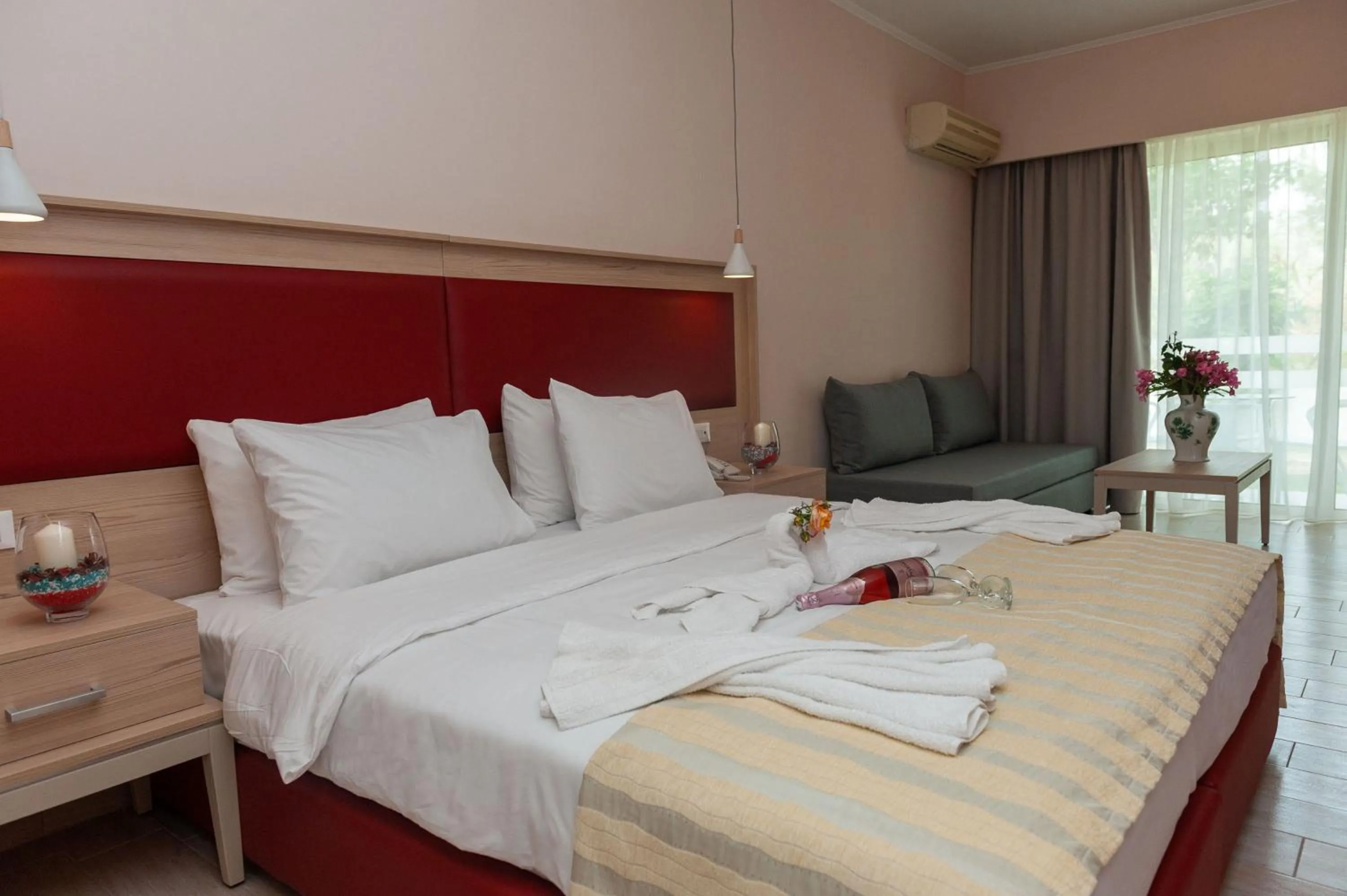 Bed in Filerimos Village Hotel