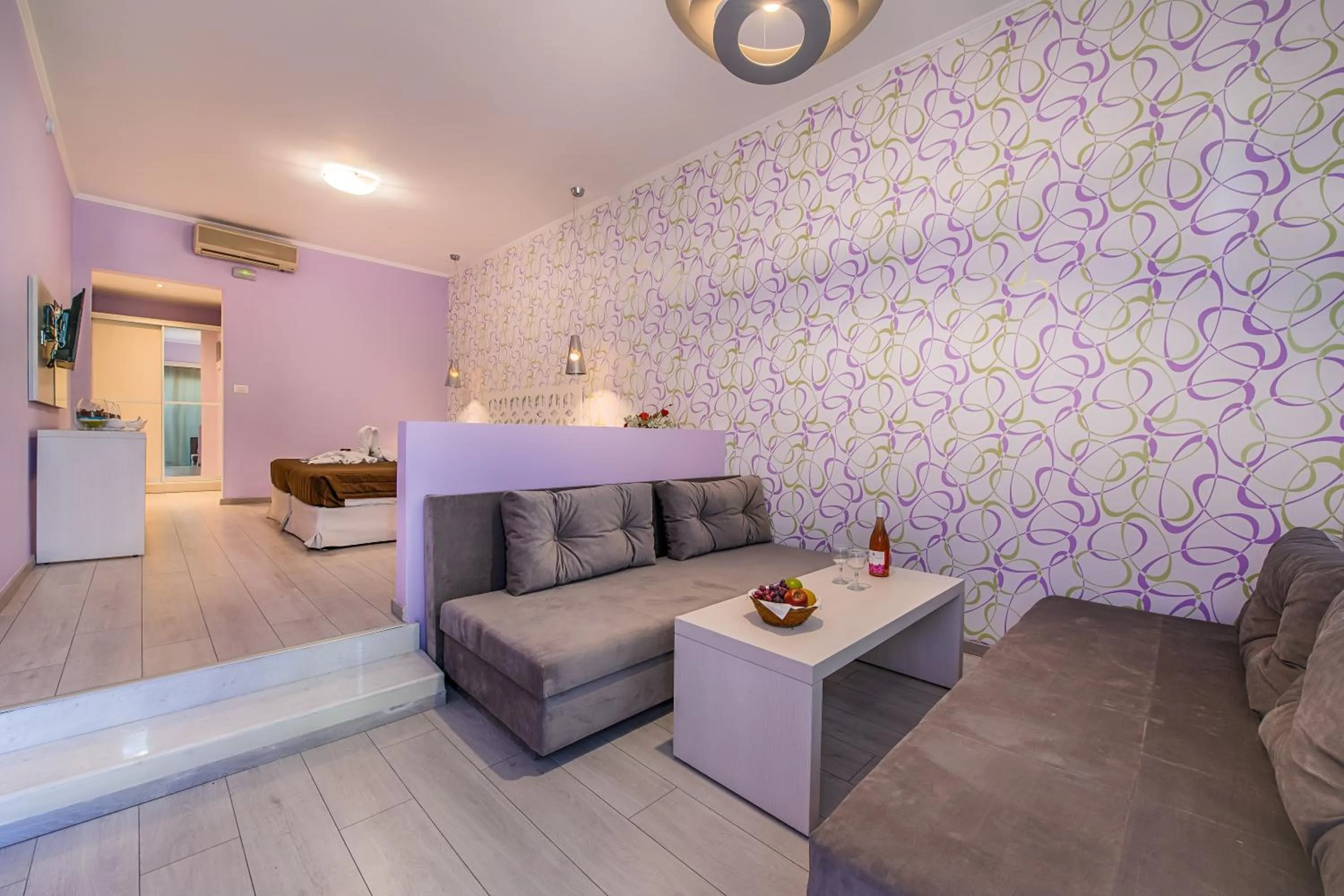 Seating area in Filerimos Village Hotel