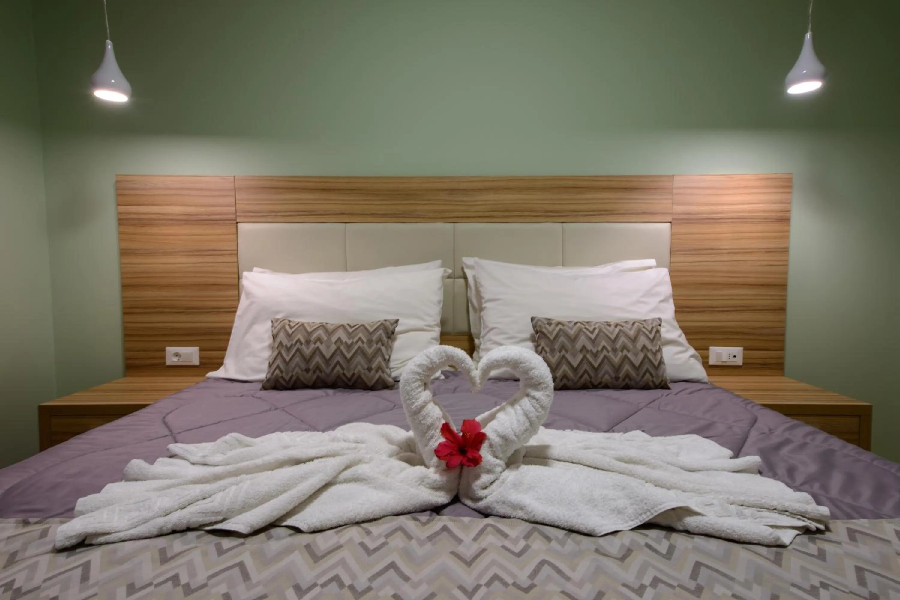 Bed in Filerimos Village Hotel