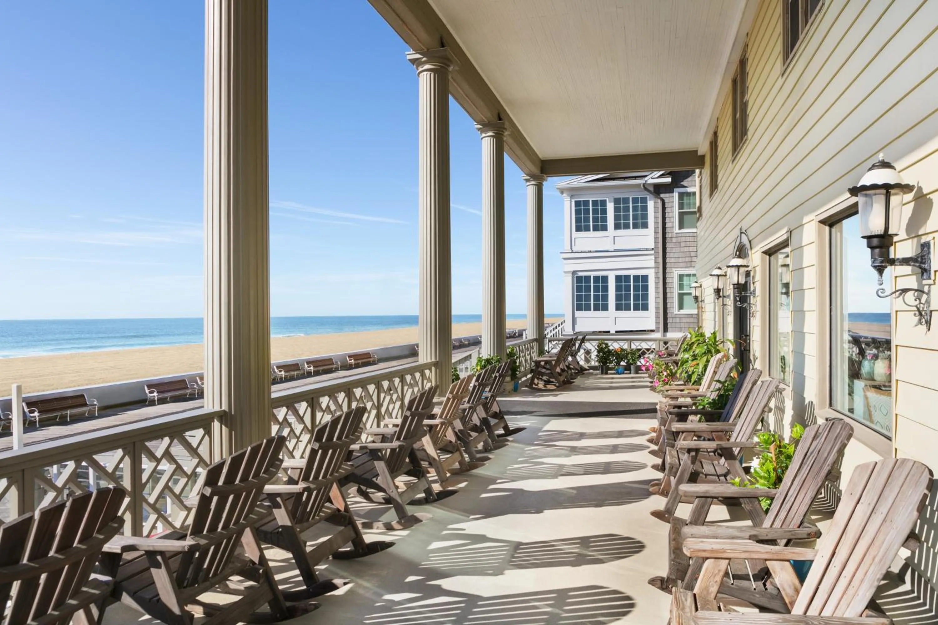 Patio in Harrison Hall Hotel
