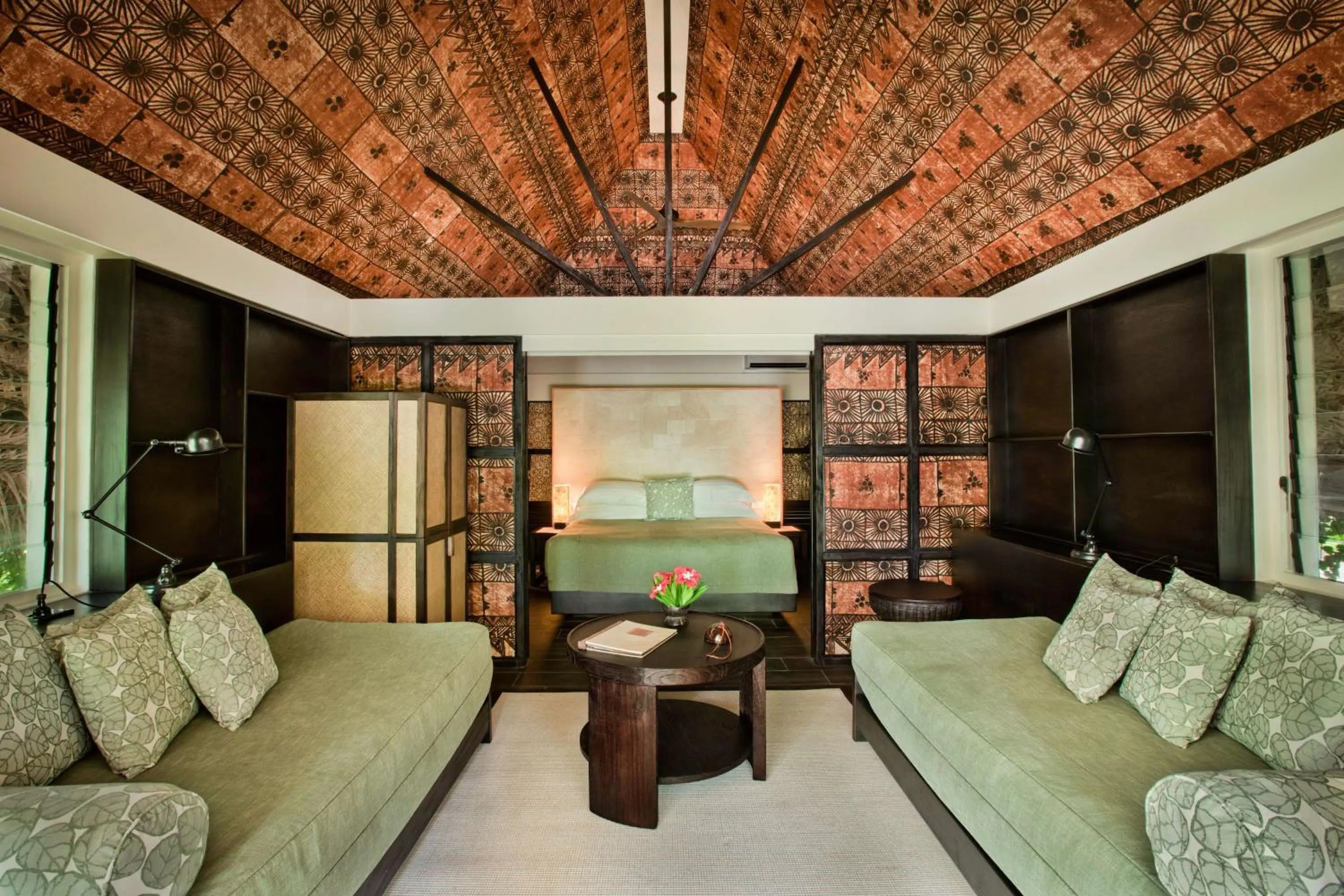 Living room in Castaway Island, Fiji