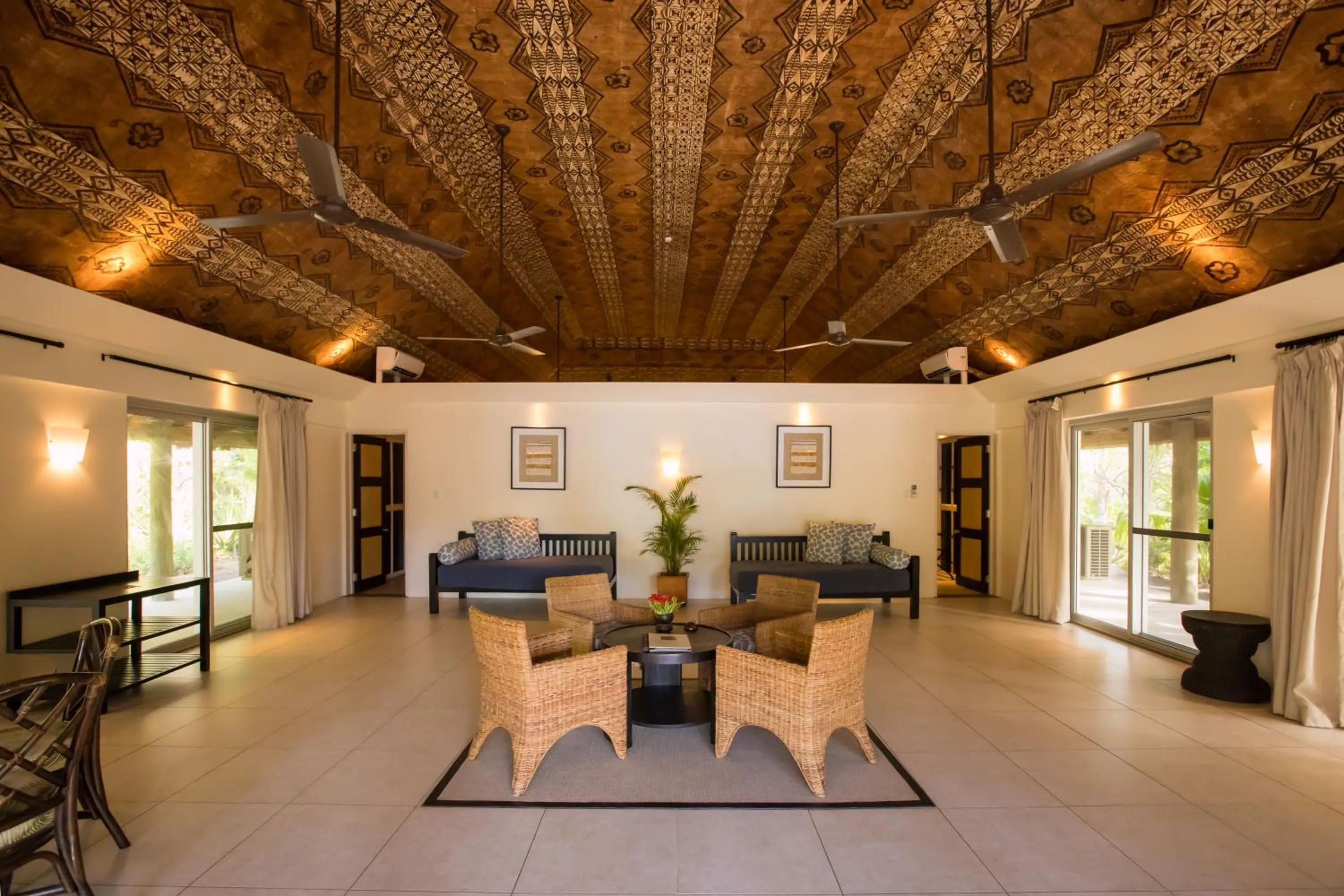 Living room in Castaway Island, Fiji