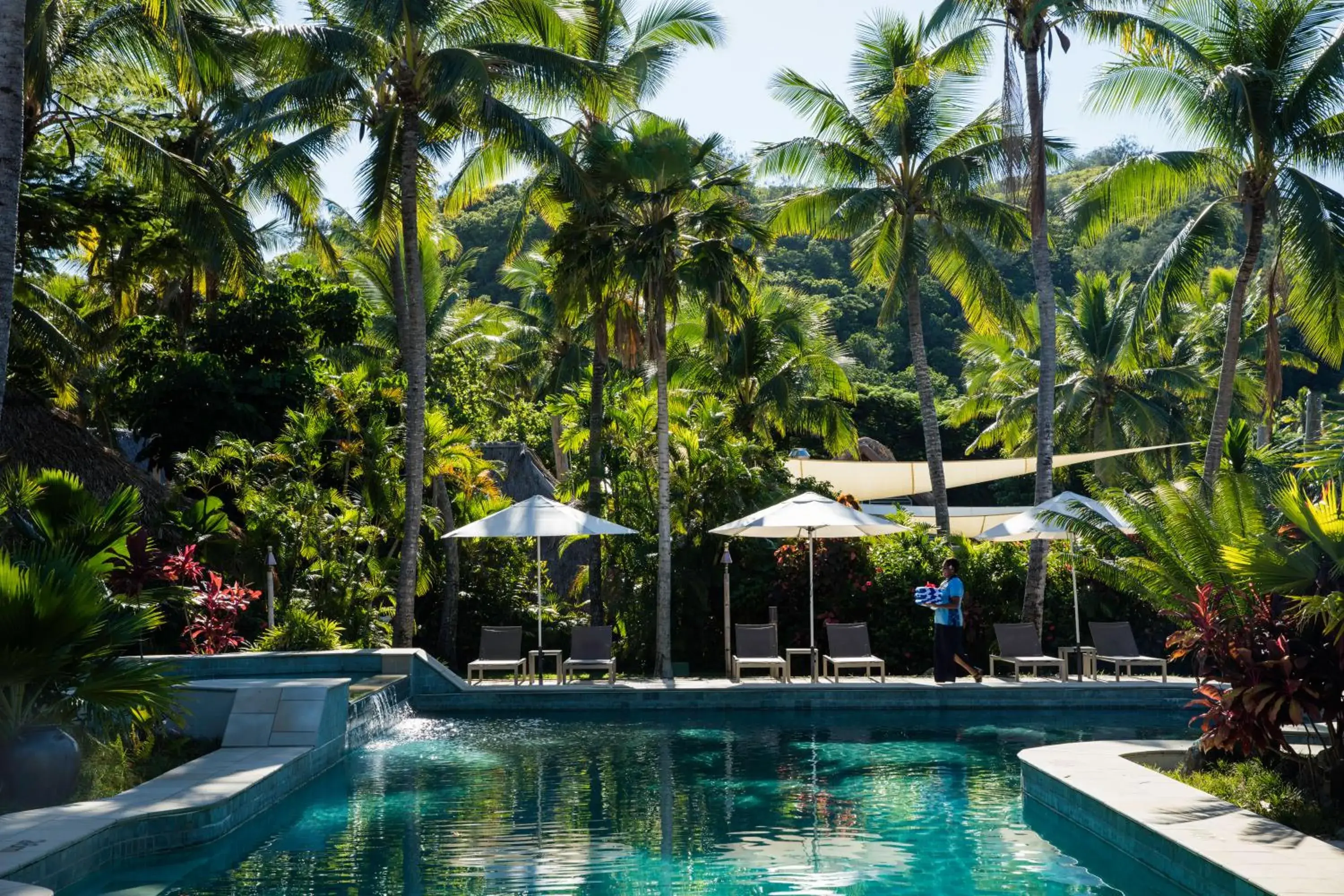 Swimming pool in Castaway Island, Fiji Swimming pool in Castaway Island, Fiji