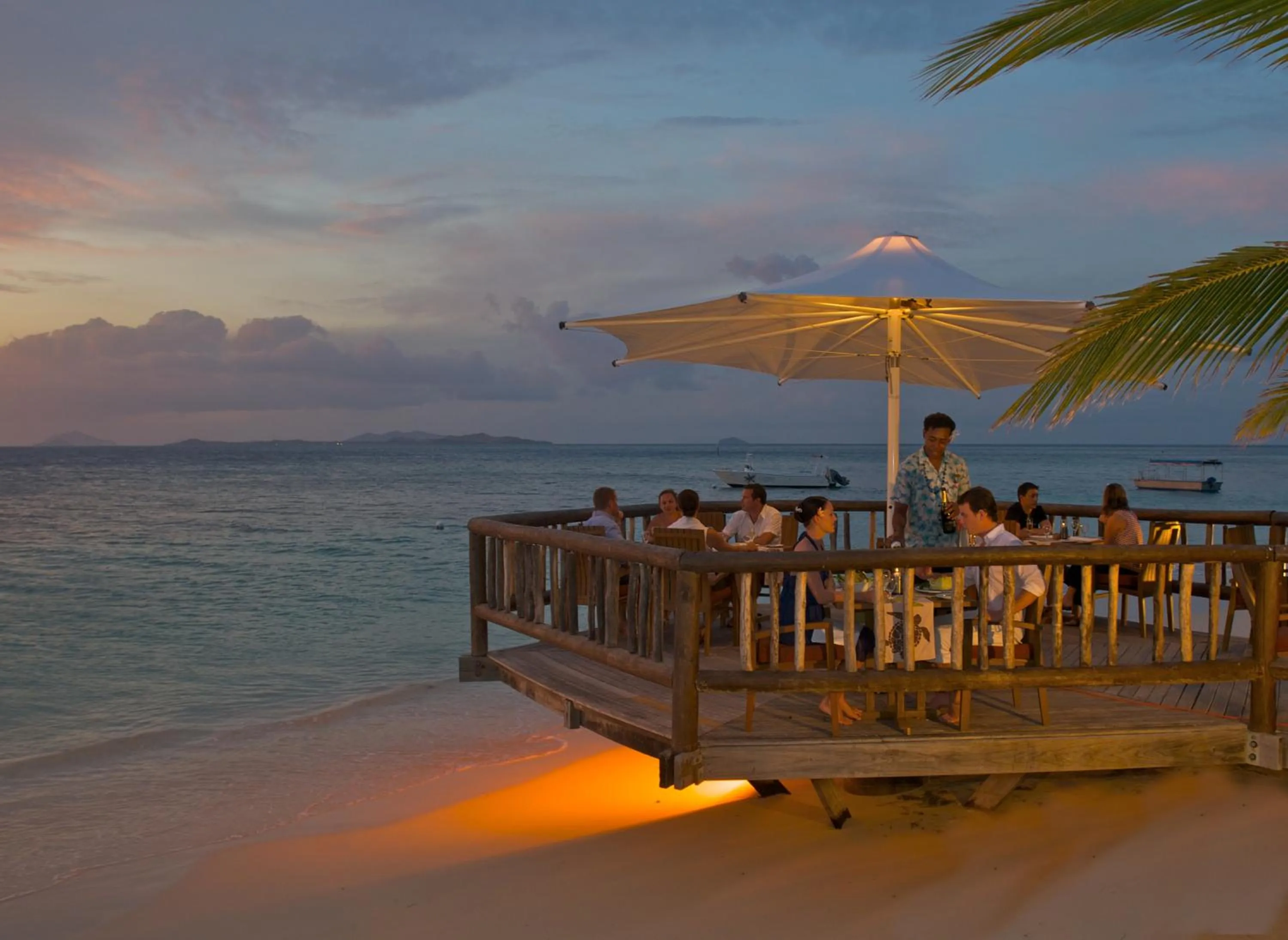 group of guests in Castaway Island, Fiji