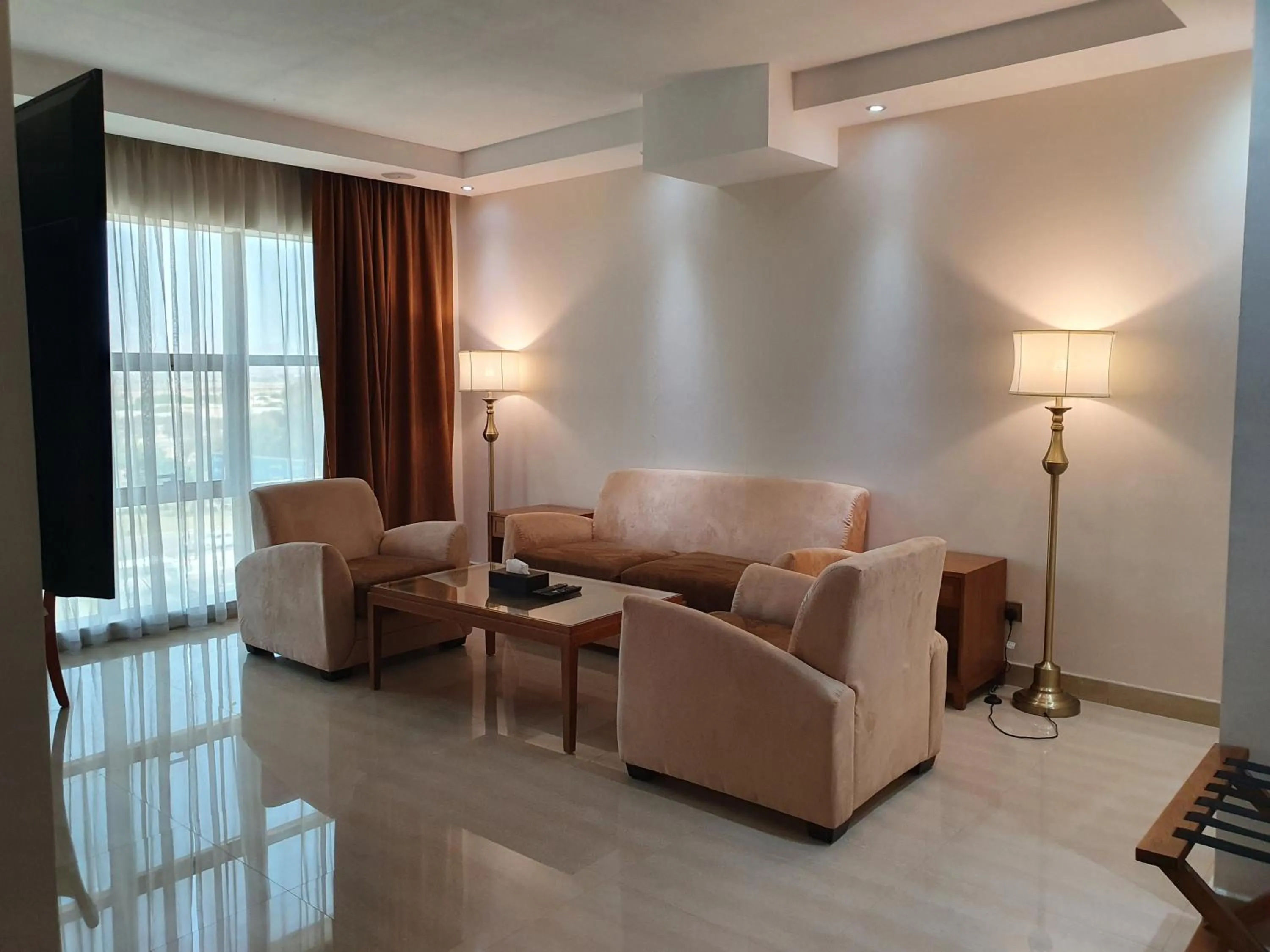 Seating area in City Center Hotel