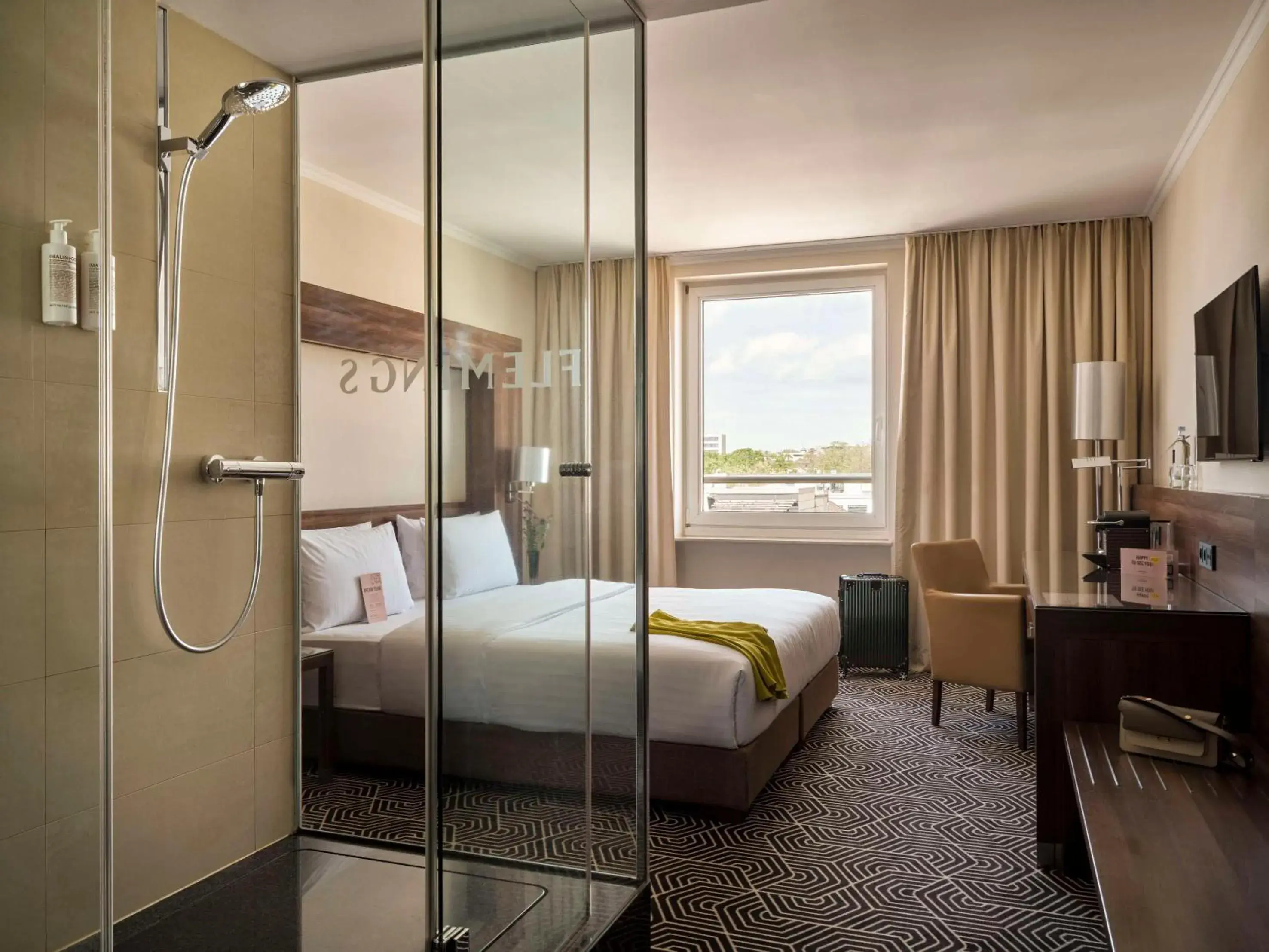 Bedroom, Bed in Flemings Hotel Frankfurt Main-Riverside Bedroom, Bed in Flemings Hotel Frankfurt Main-Riverside