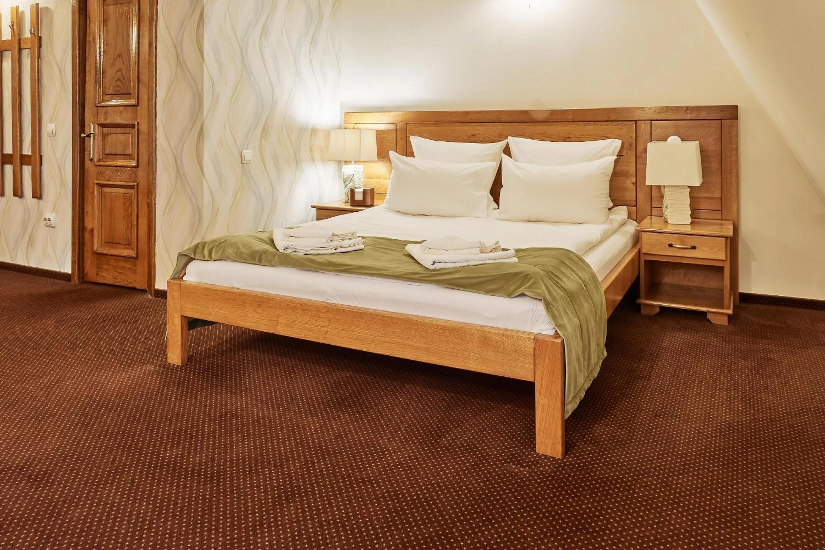 Bed in Pension La Fontana