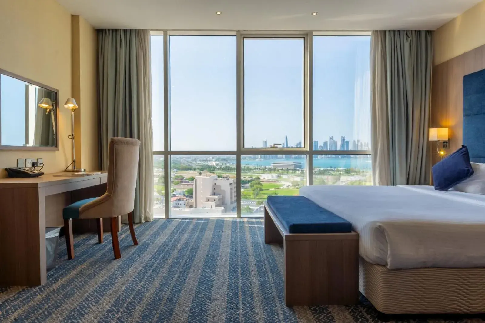 View (from property/room), Bed in The CASTLE PREMIUM HOTEL View (from property/room), Bed in The CASTLE PREMIUM HOTEL