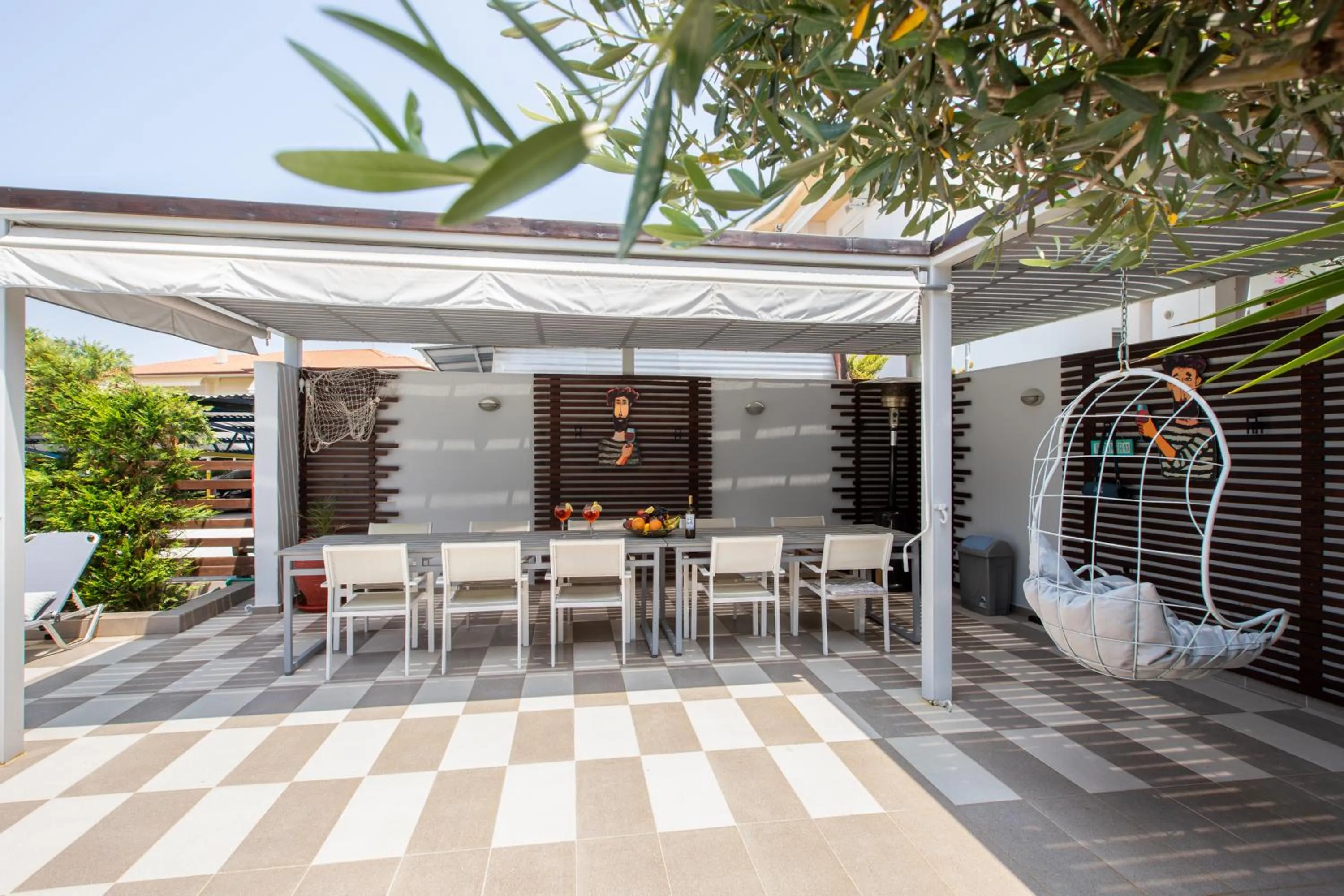 Patio in EllinFos Apartments