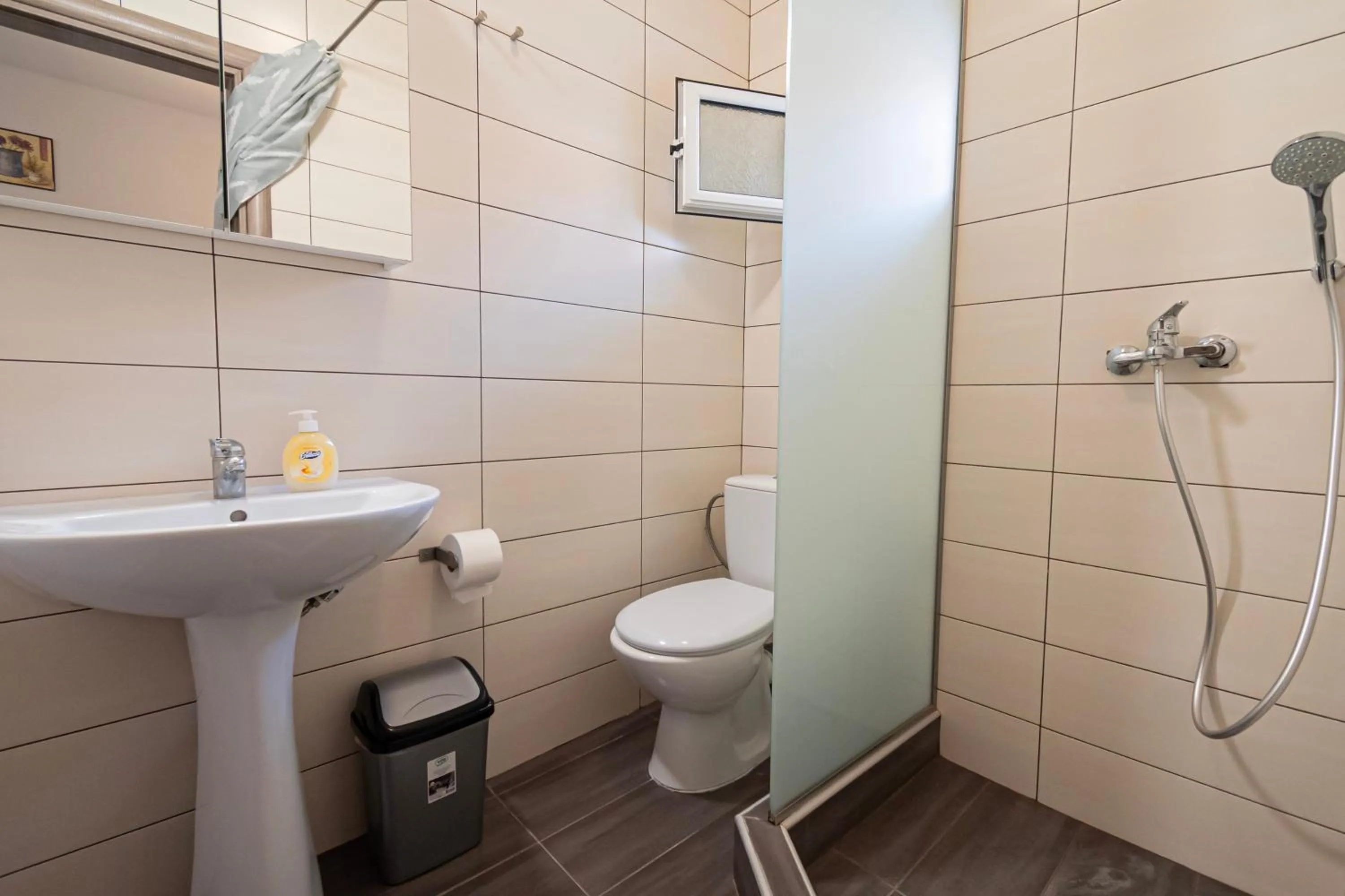Shower in EllinFos Apartments