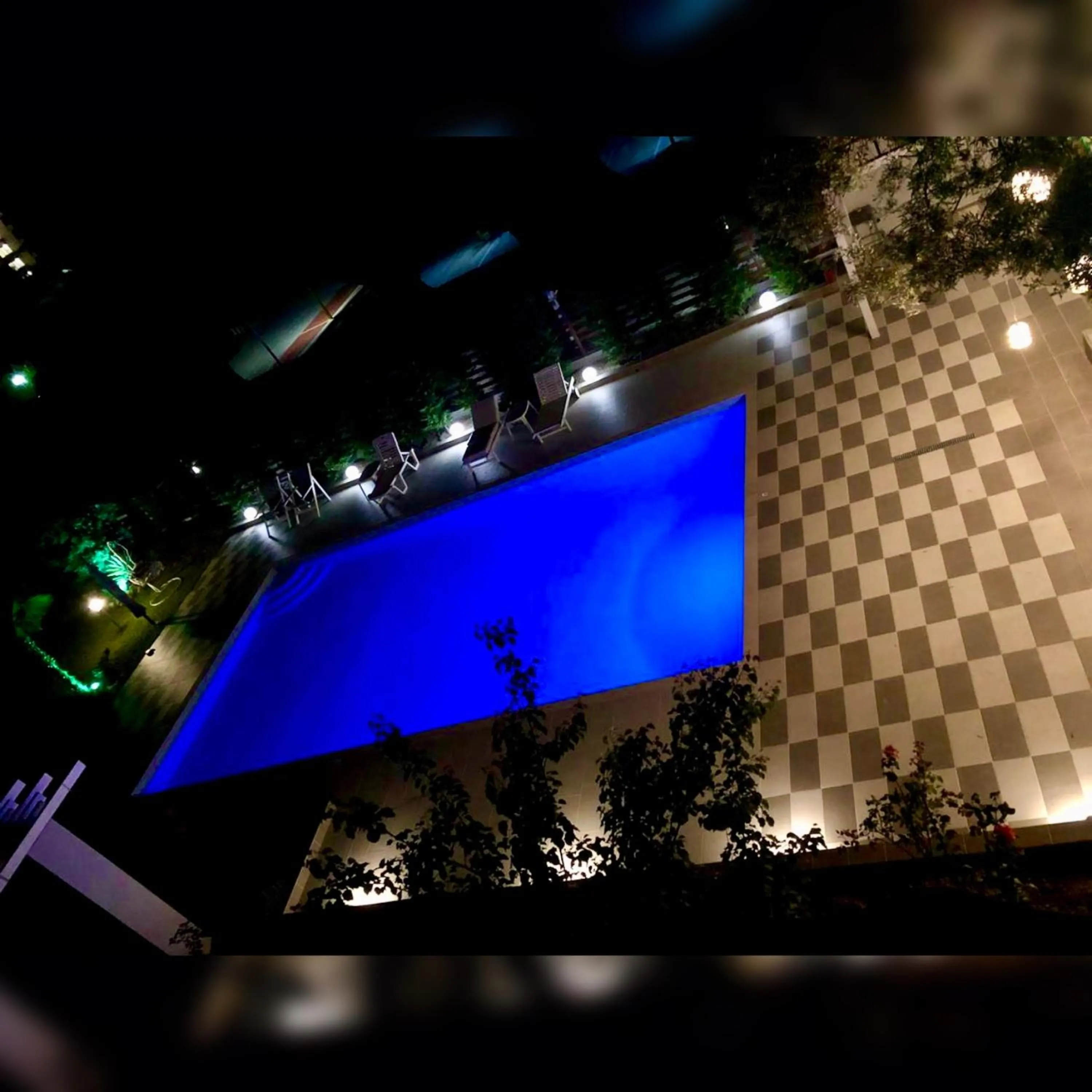 Pool view in EllinFos Apartments