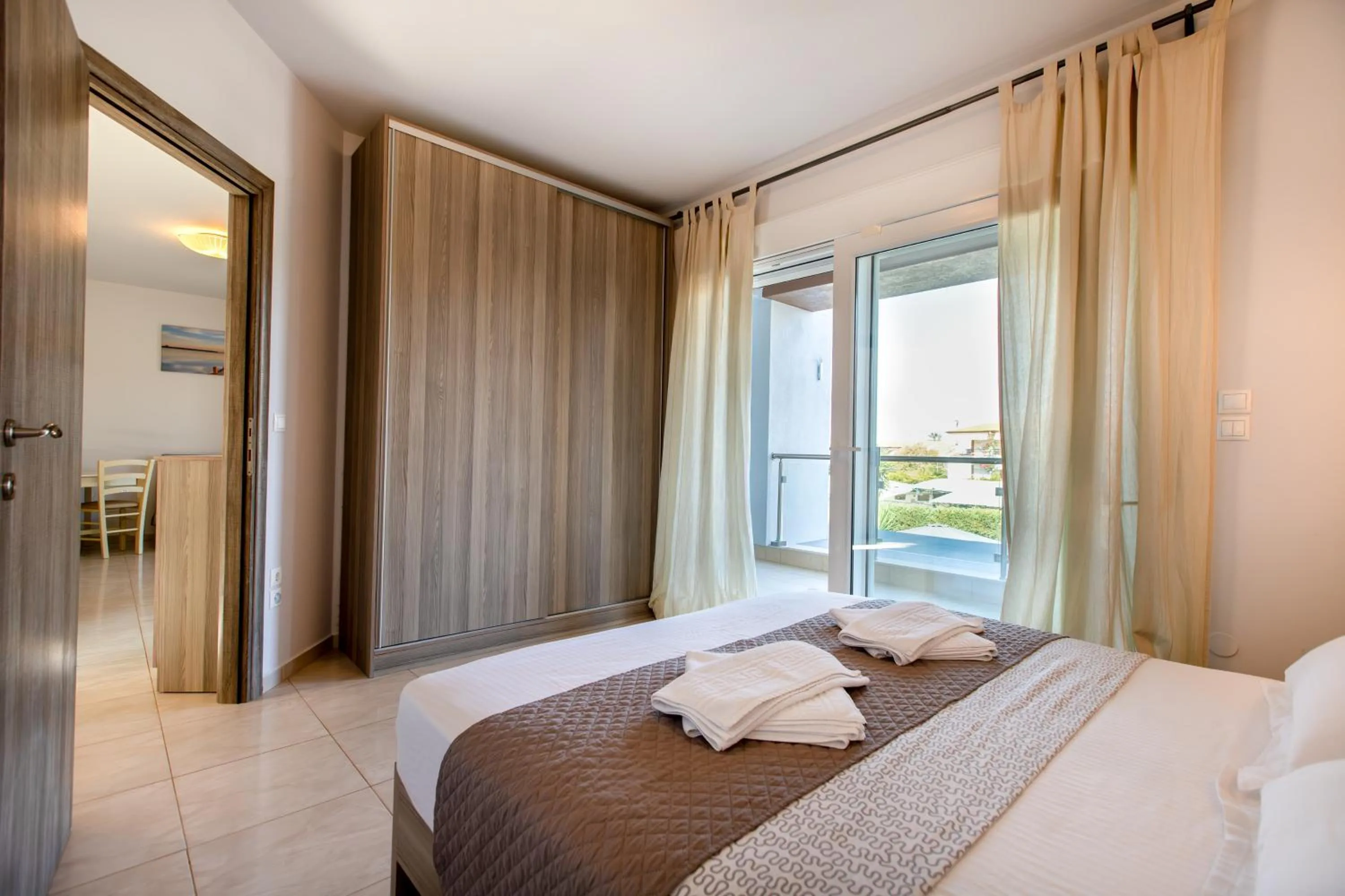 View (from property/room), Bed in EllinFos Apartments