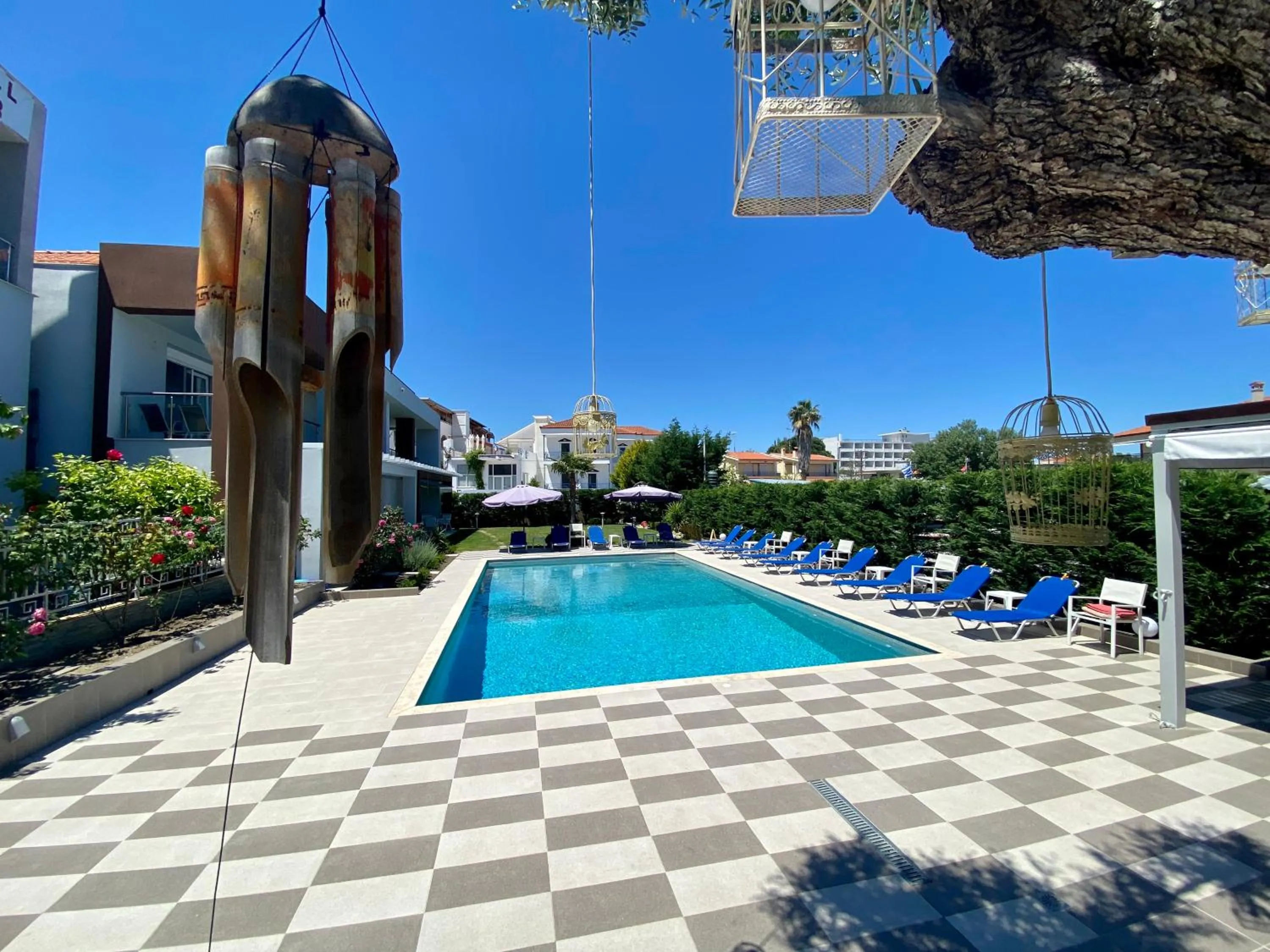 Swimming pool in EllinFos Apartments