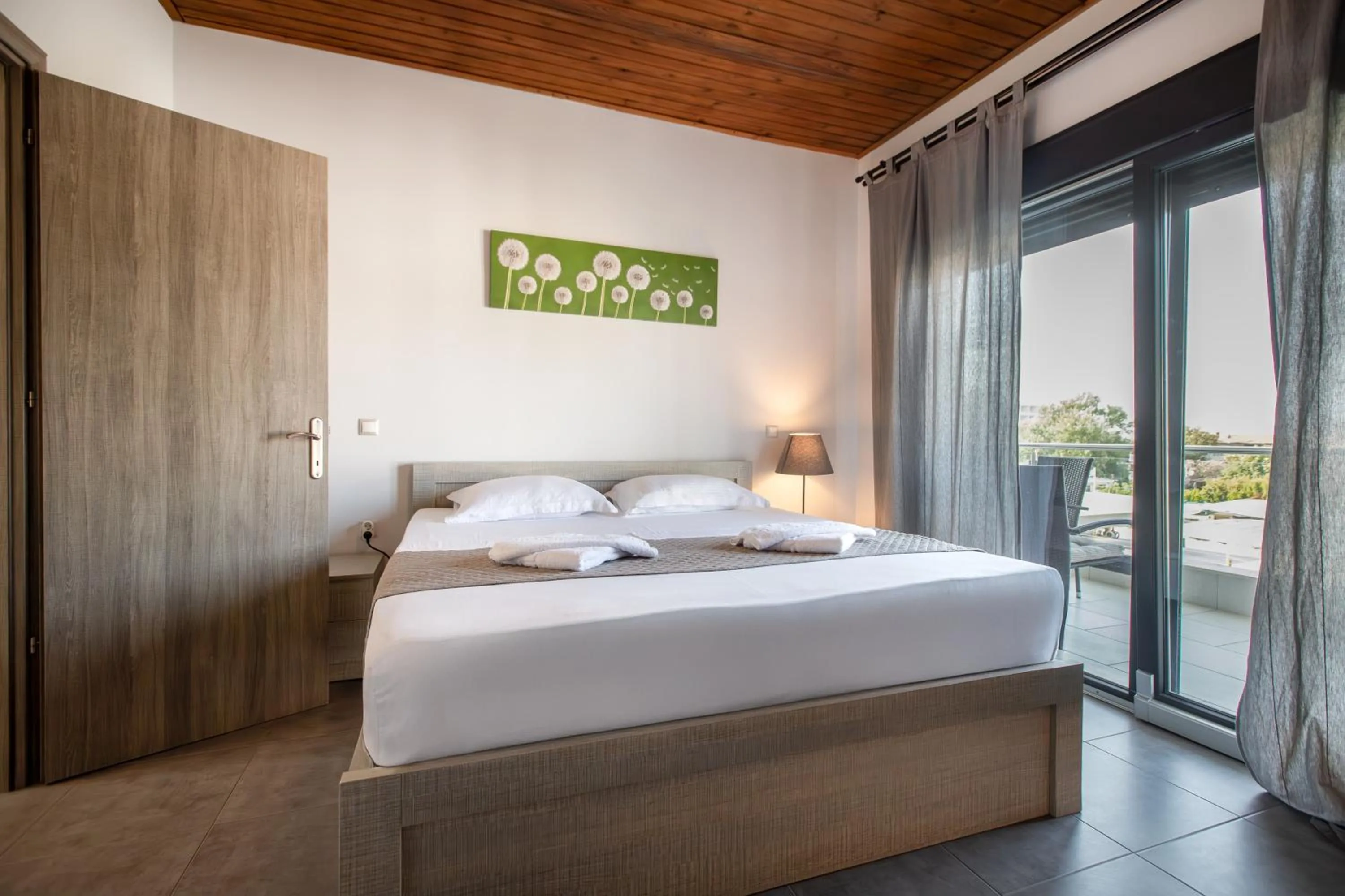 View (from property/room), Bed in EllinFos Apartments