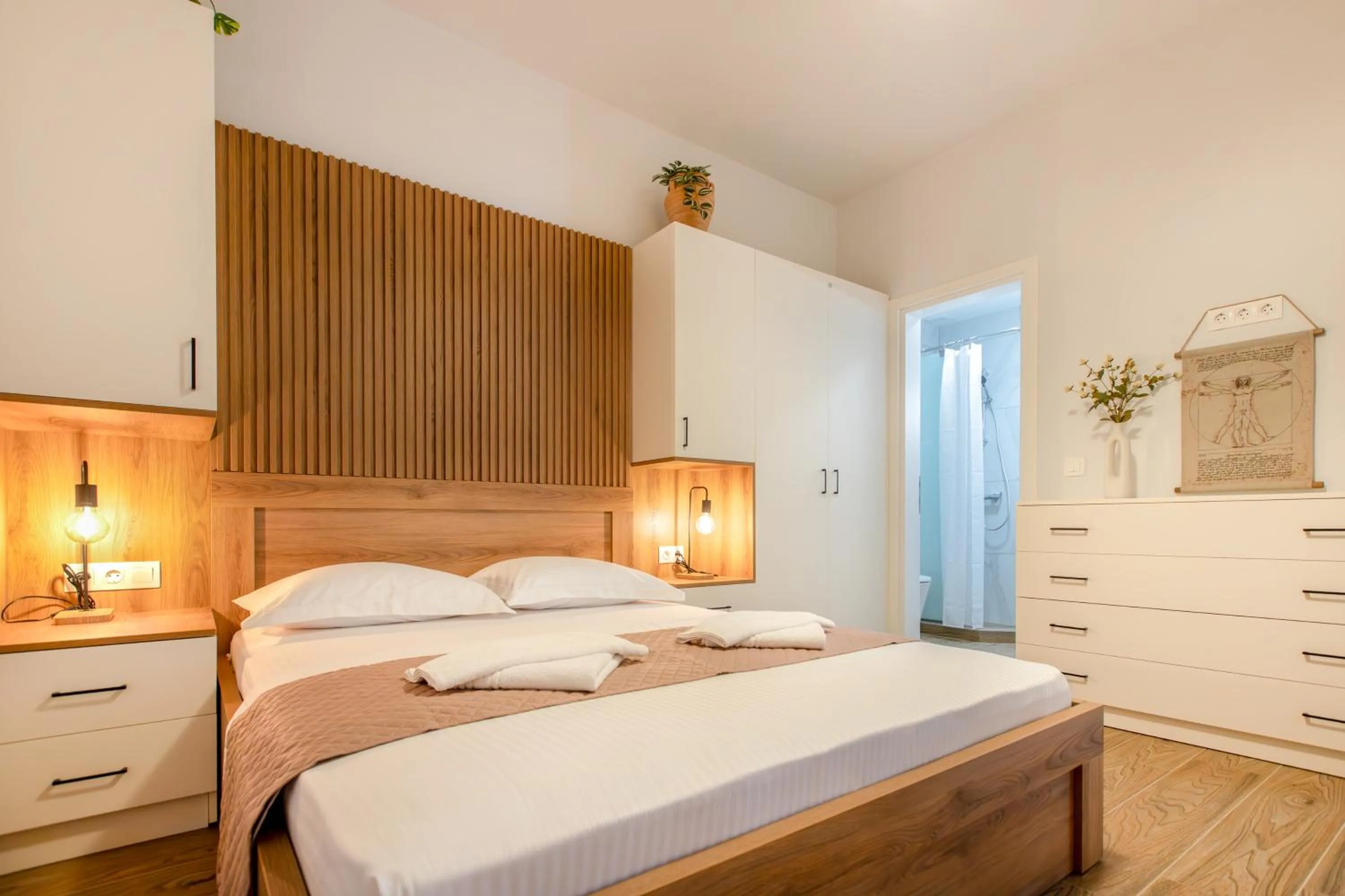 Bedroom, Bed in EllinFos Apartments