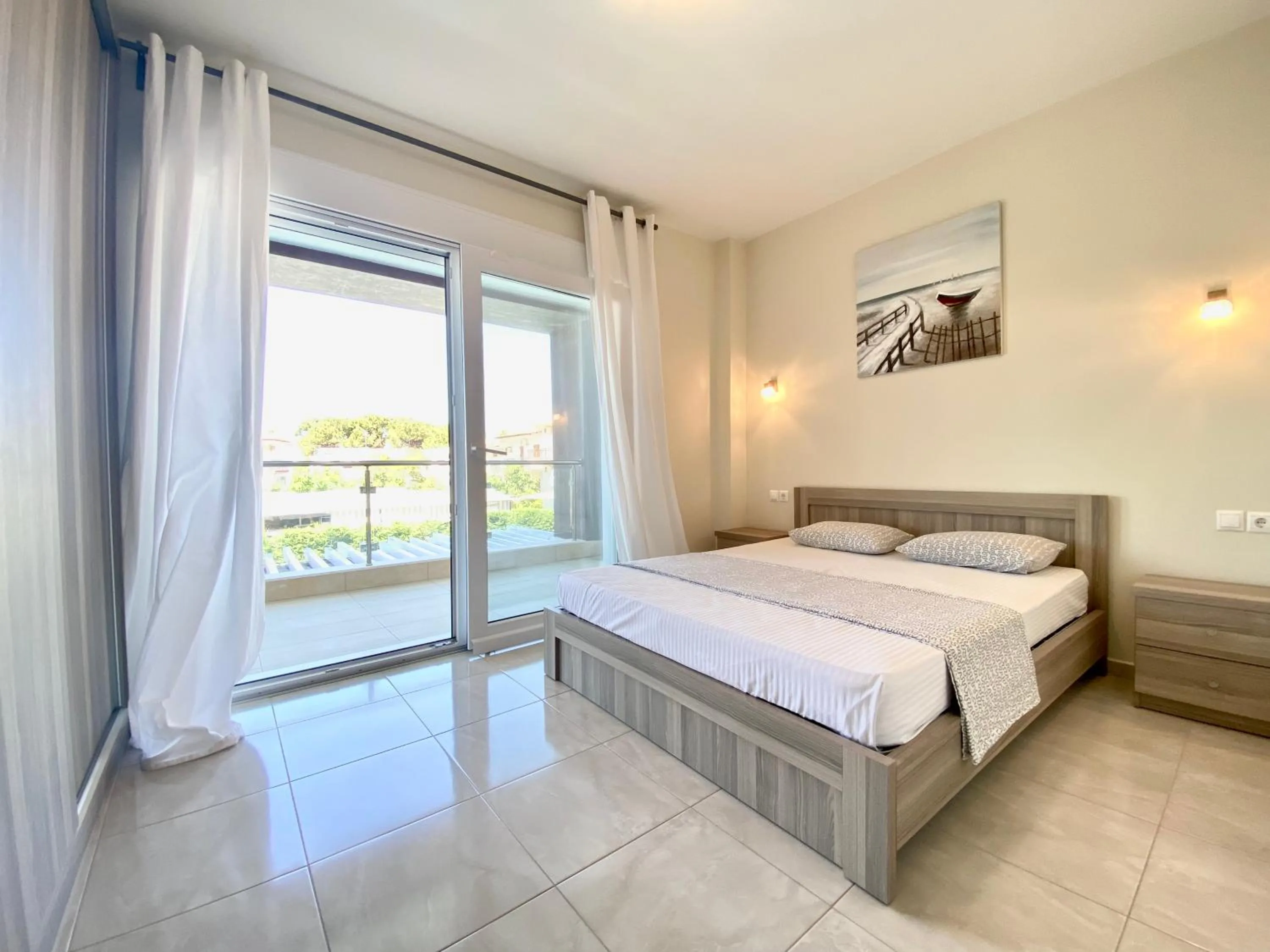 Bedroom, Bed in EllinFos Apartments