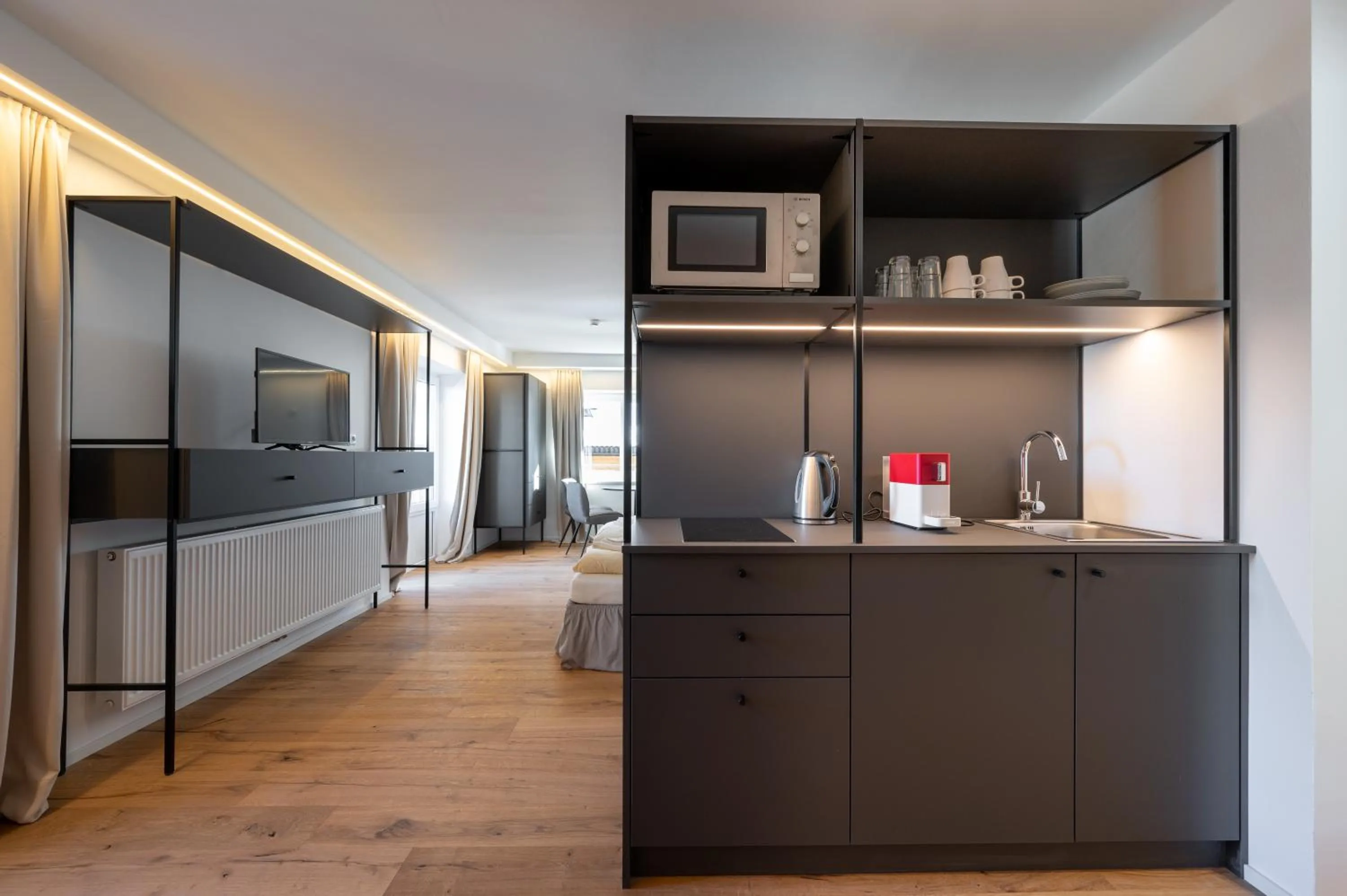 Kitchen or kitchenette in Appartements zur Sonne