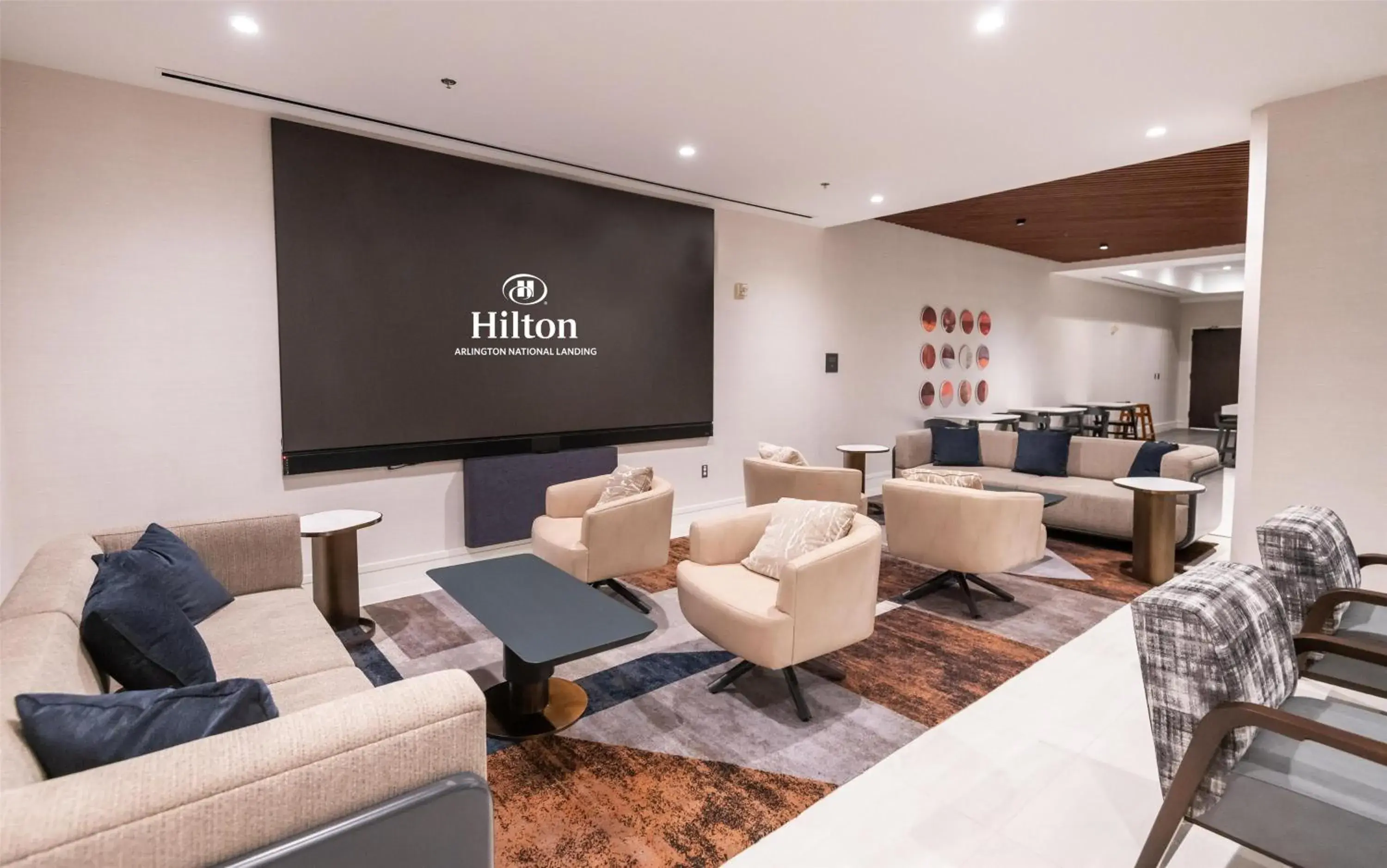 Lobby or reception in Hilton Arlington National Landing Lobby or reception in Hilton Arlington National Landing